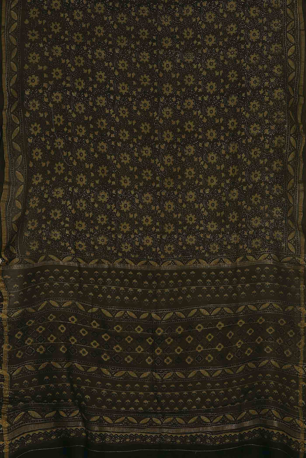 Green Chanderi Silk Cotton Saree