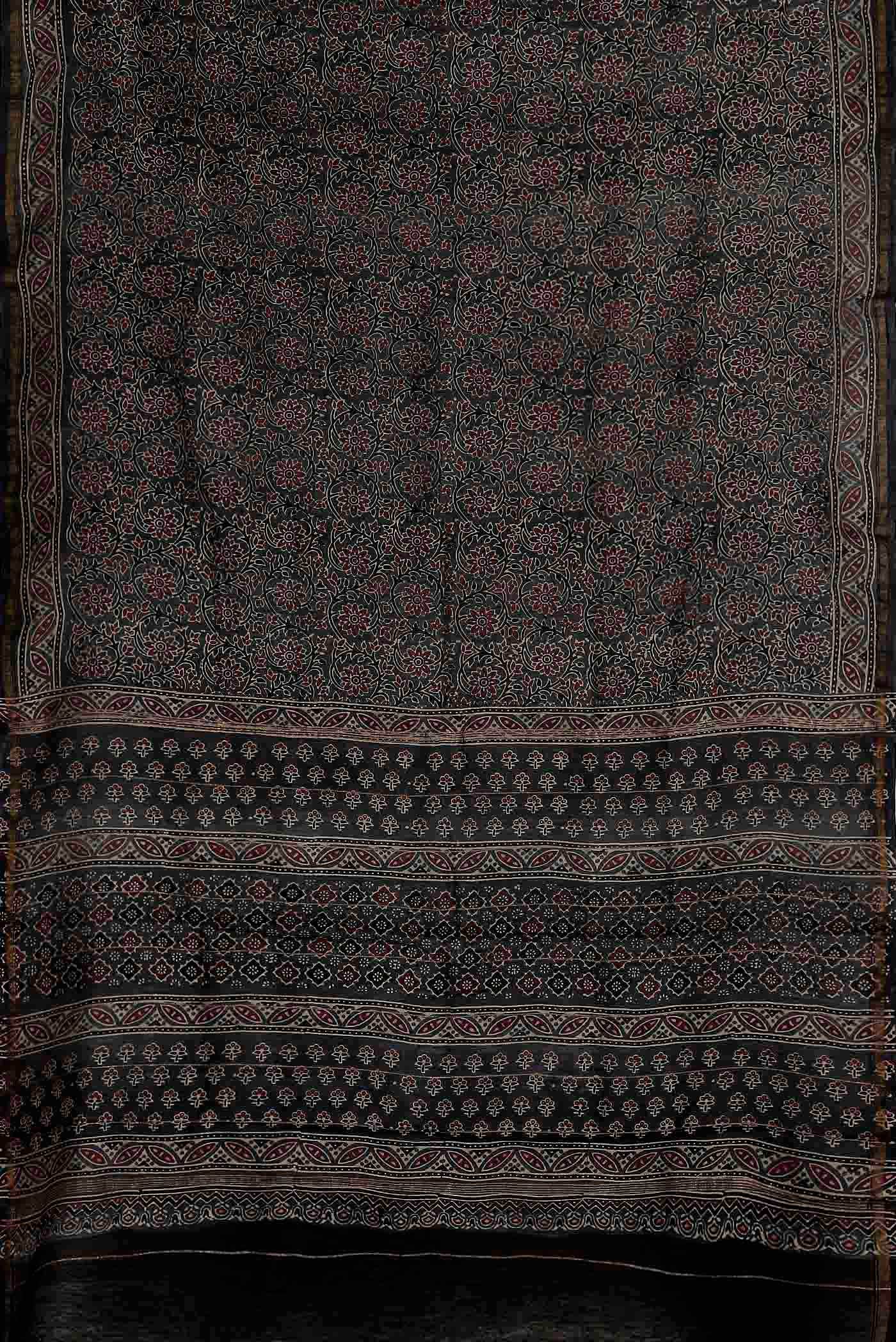 Blue Chanderi Silk Cotton Saree