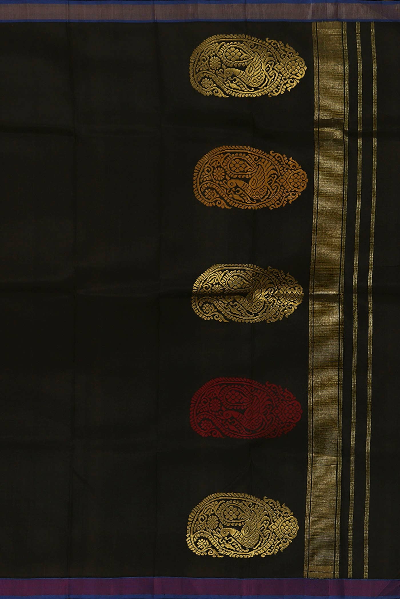 Black Kanchipuram Silk Saree