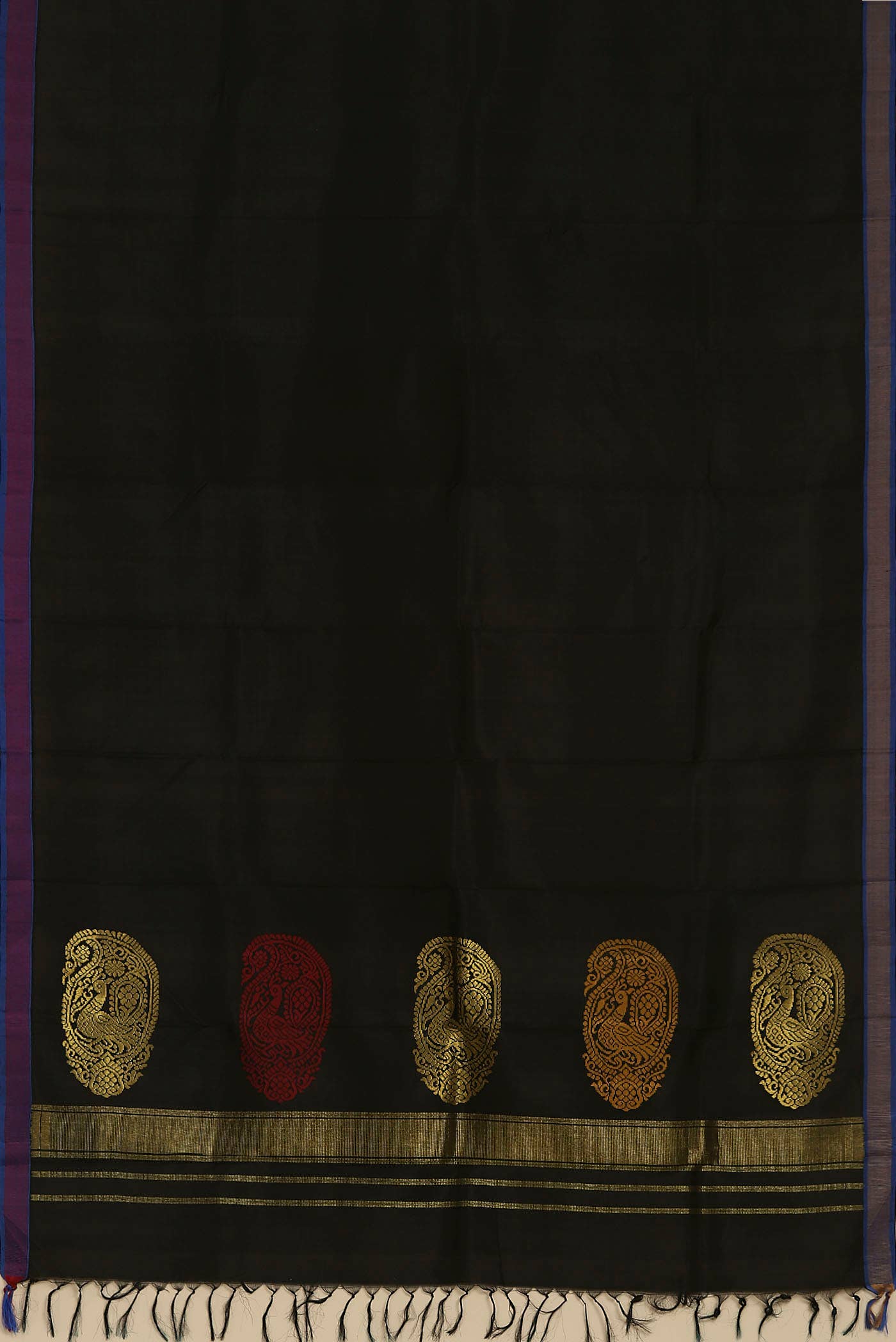 Black Kanchipuram Silk Saree