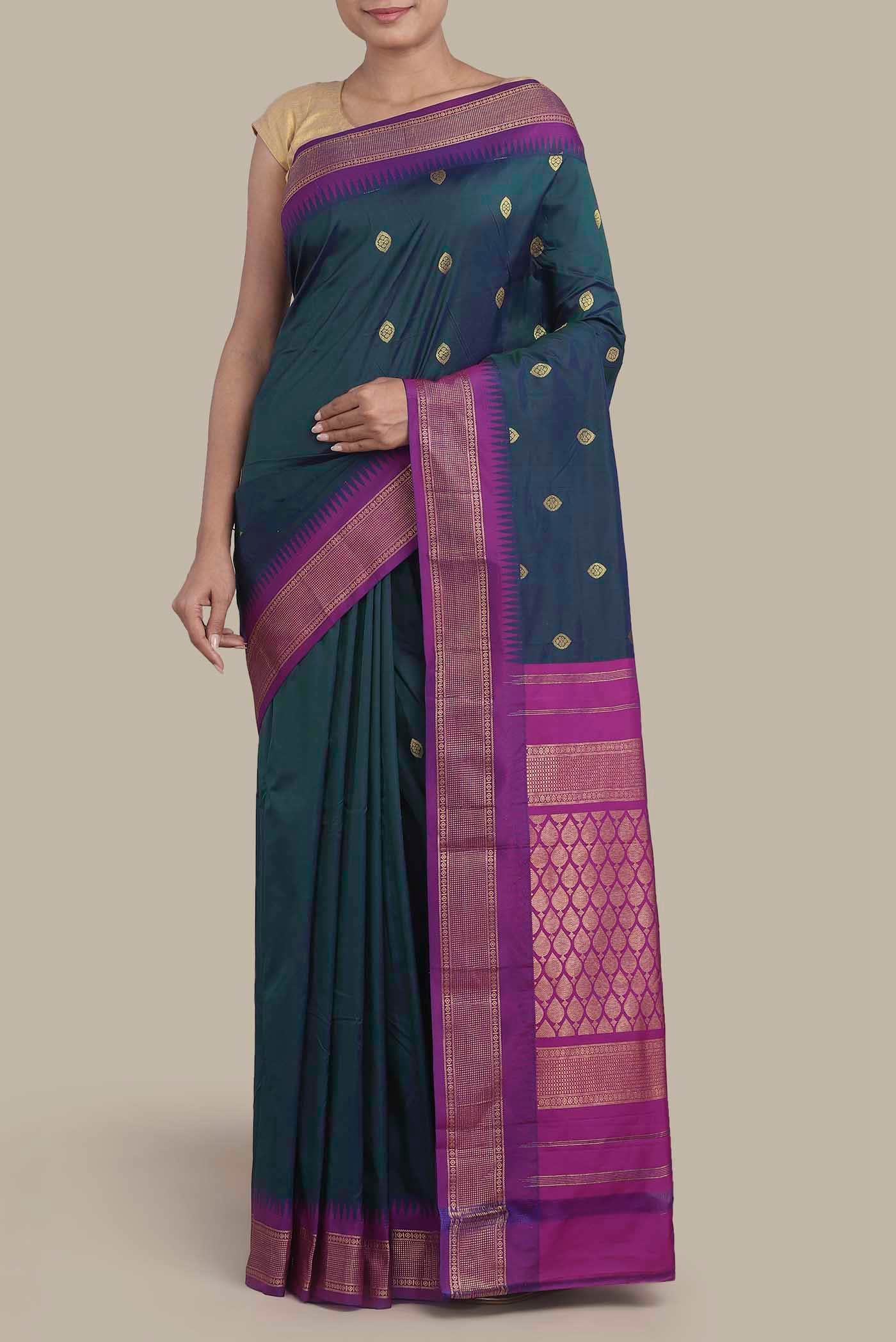 Blue Bangalore Silk Saree