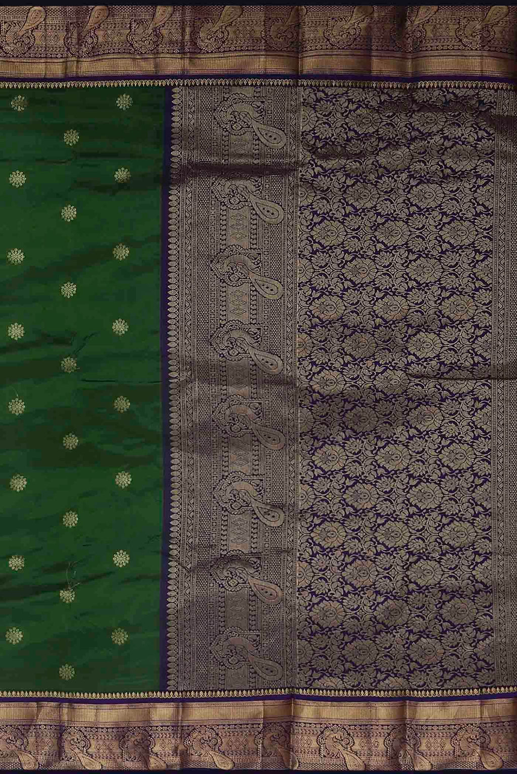 Green Blended Bangalore Silk Saree