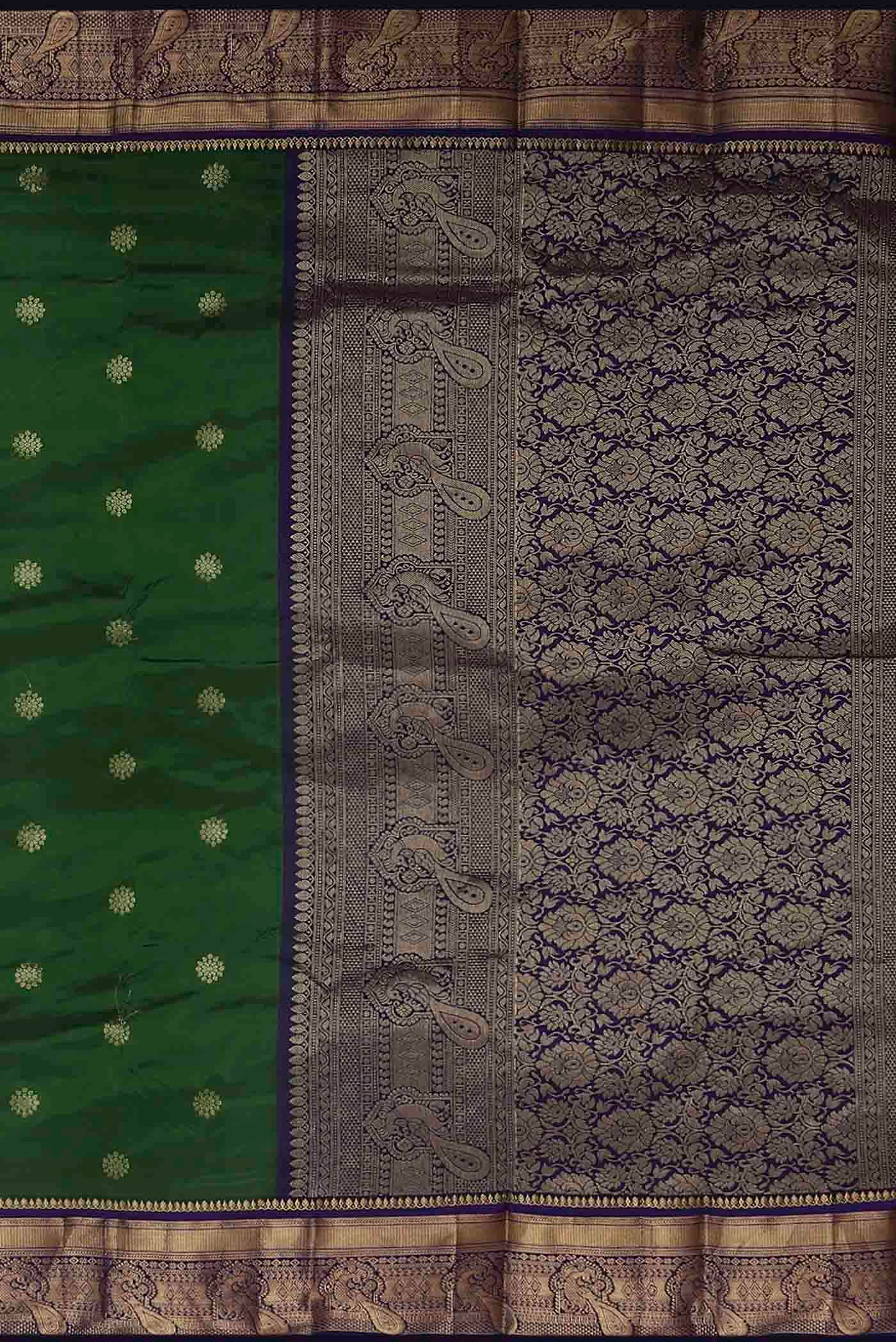 Green Blended Bangalore Silk Saree