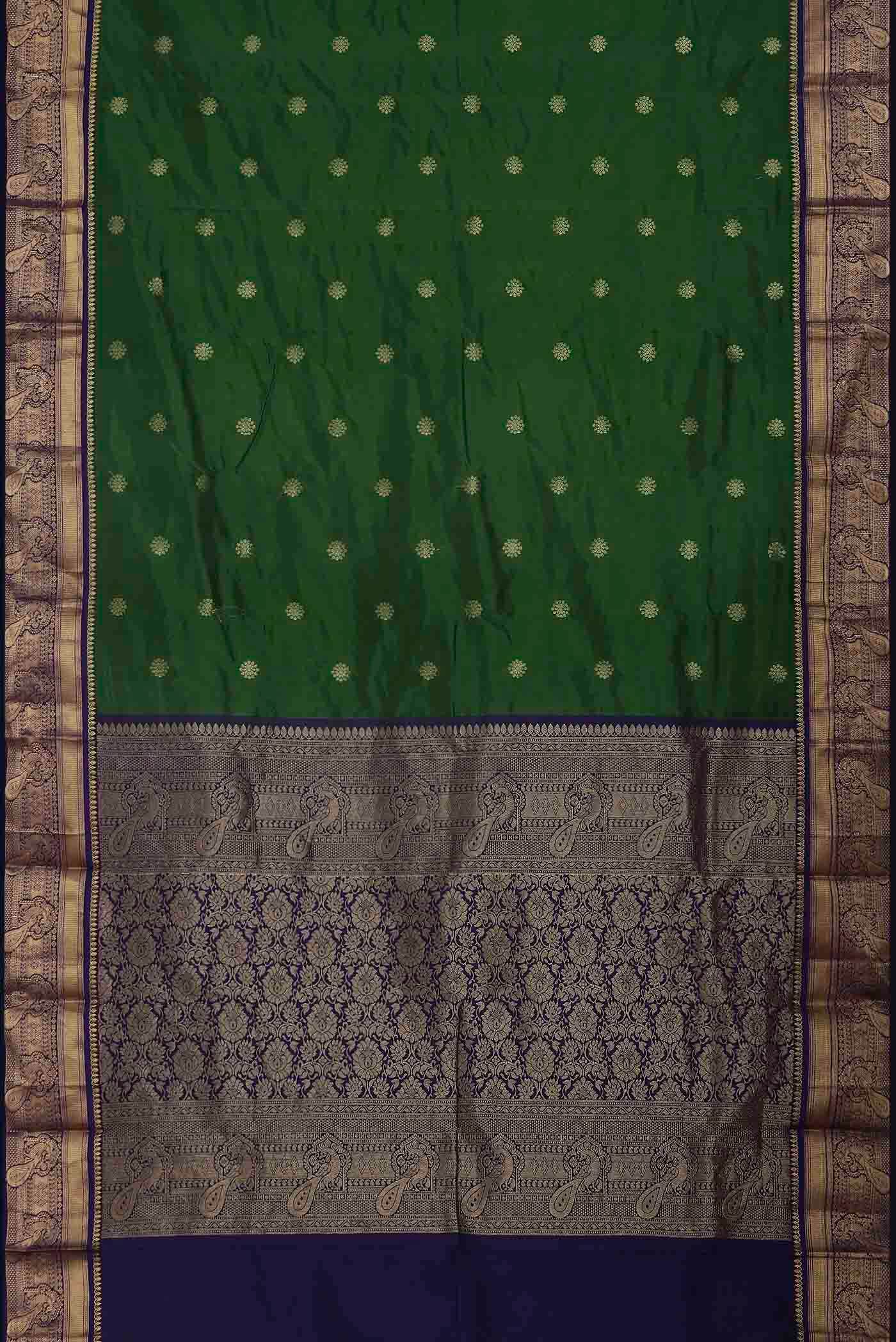 Green Blended Bangalore Silk Saree