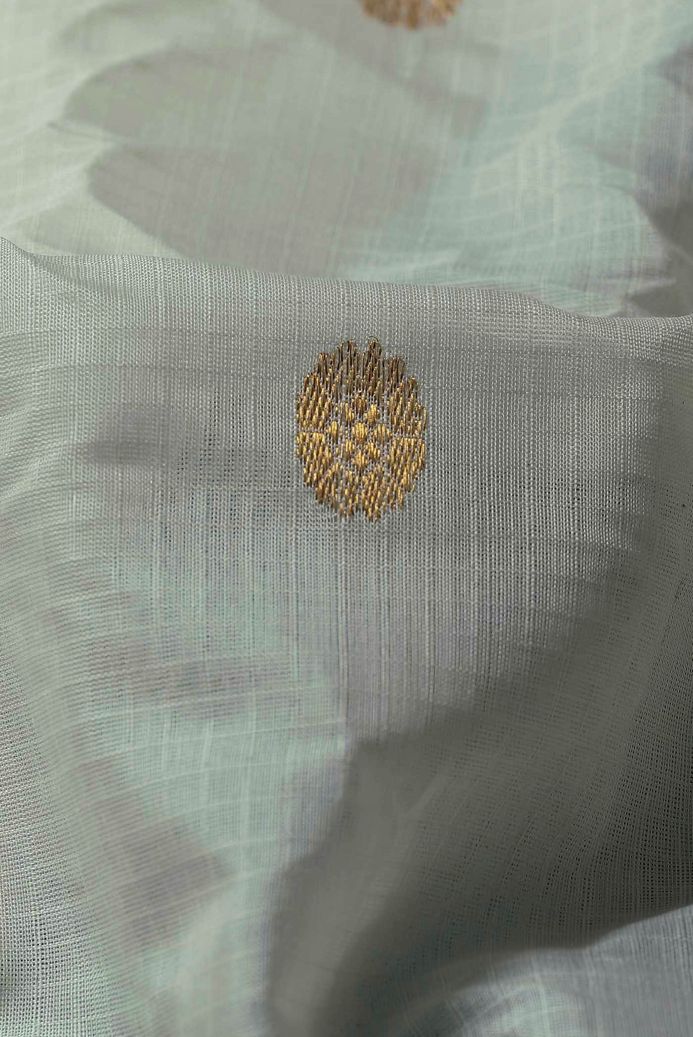 Off White Gadwal Silk Cotton Saree