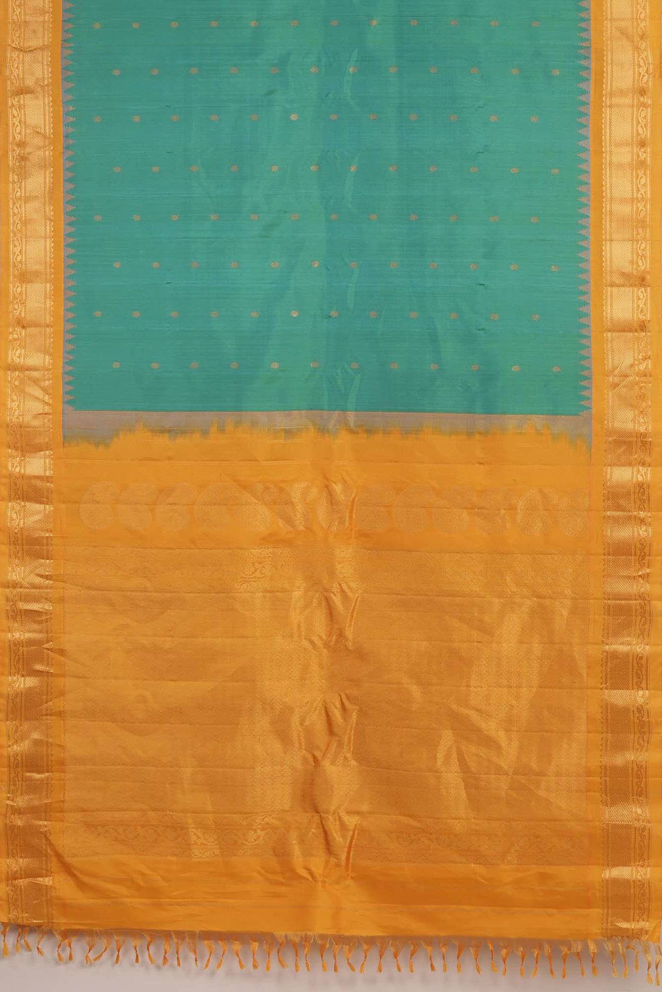 Green Gadwal Silk Saree