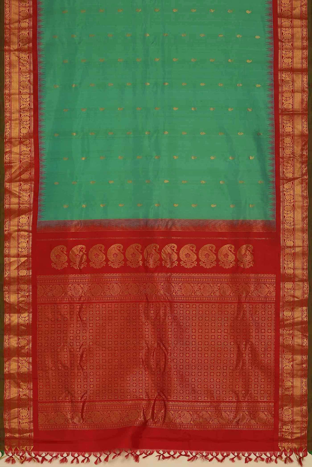 Green Gadwal Silk Saree