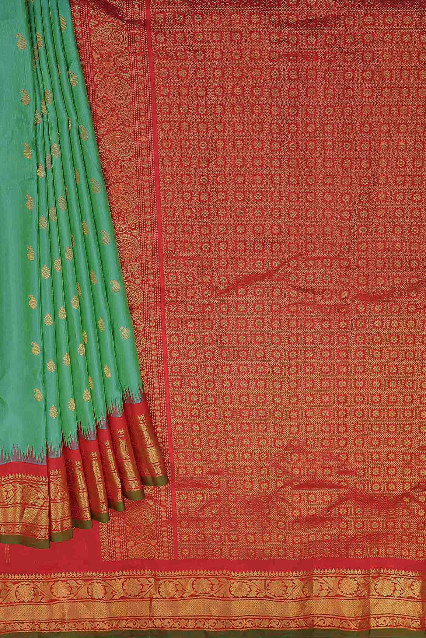 Green Gadwal Silk Saree
