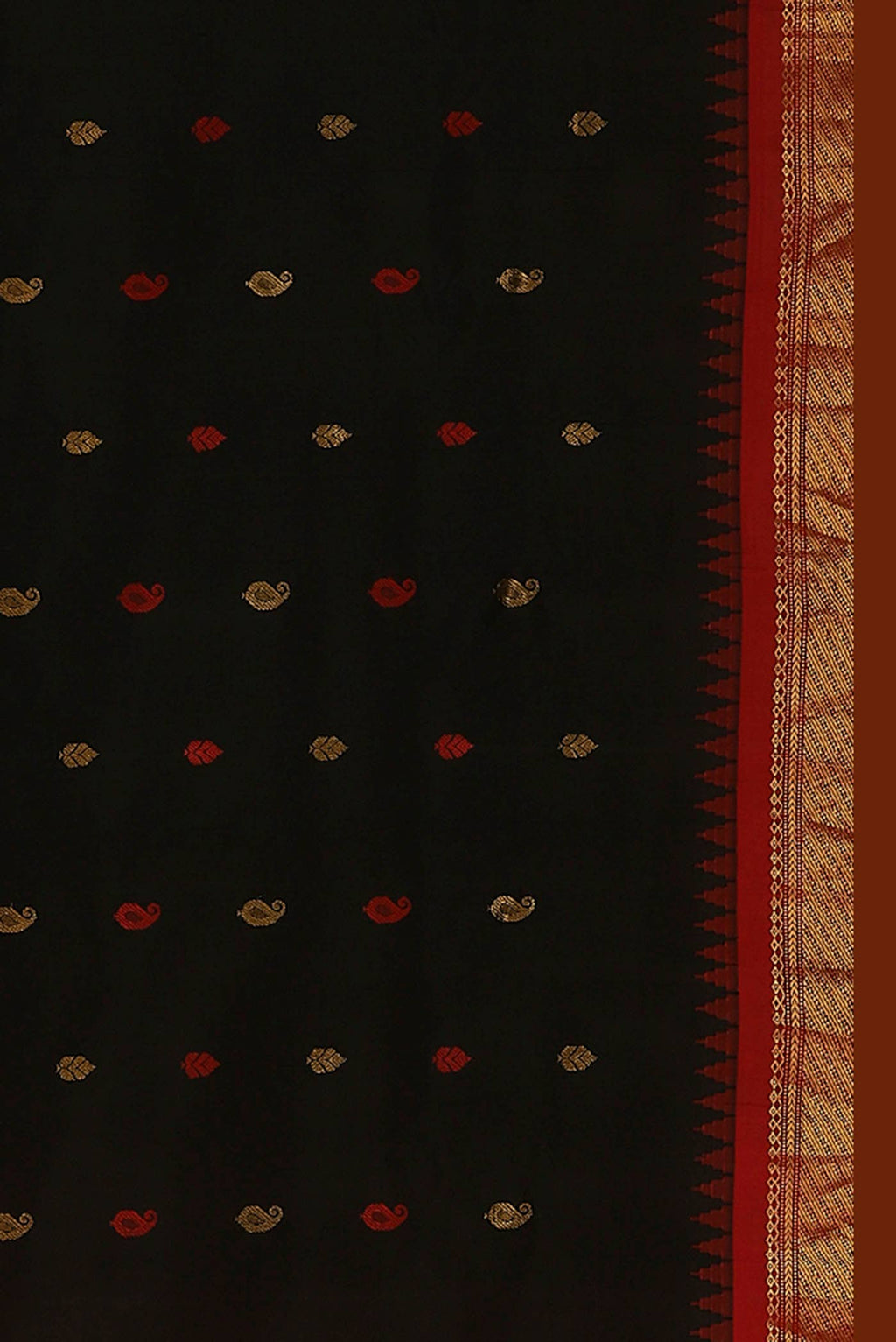 Black Gadwal Silk Saree