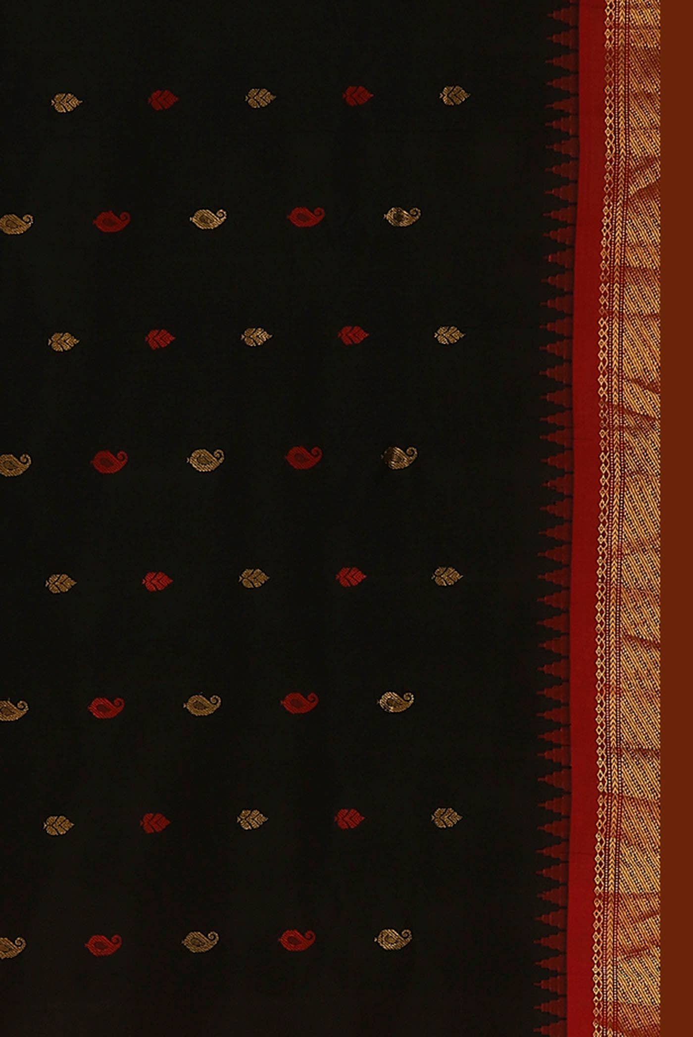Black Gadwal Silk Saree