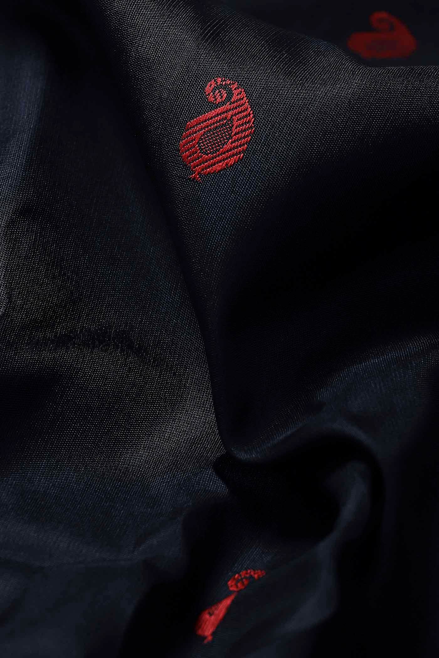 Black Gadwal Silk Saree