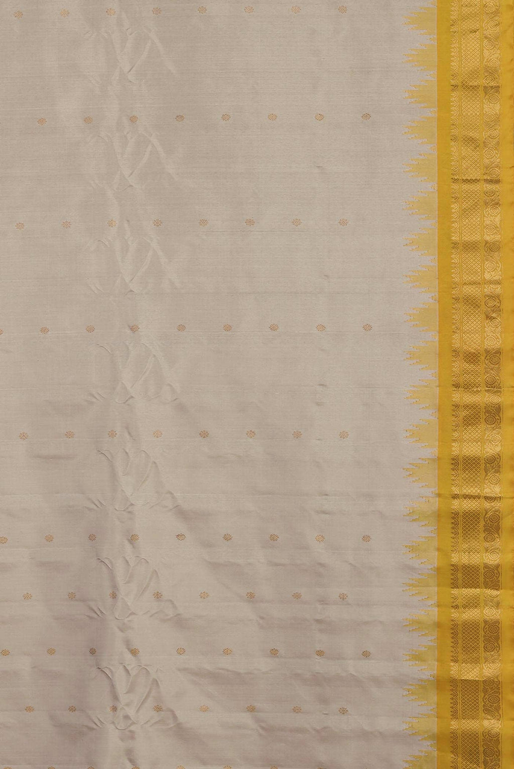 Beige Gadwal Silk Saree