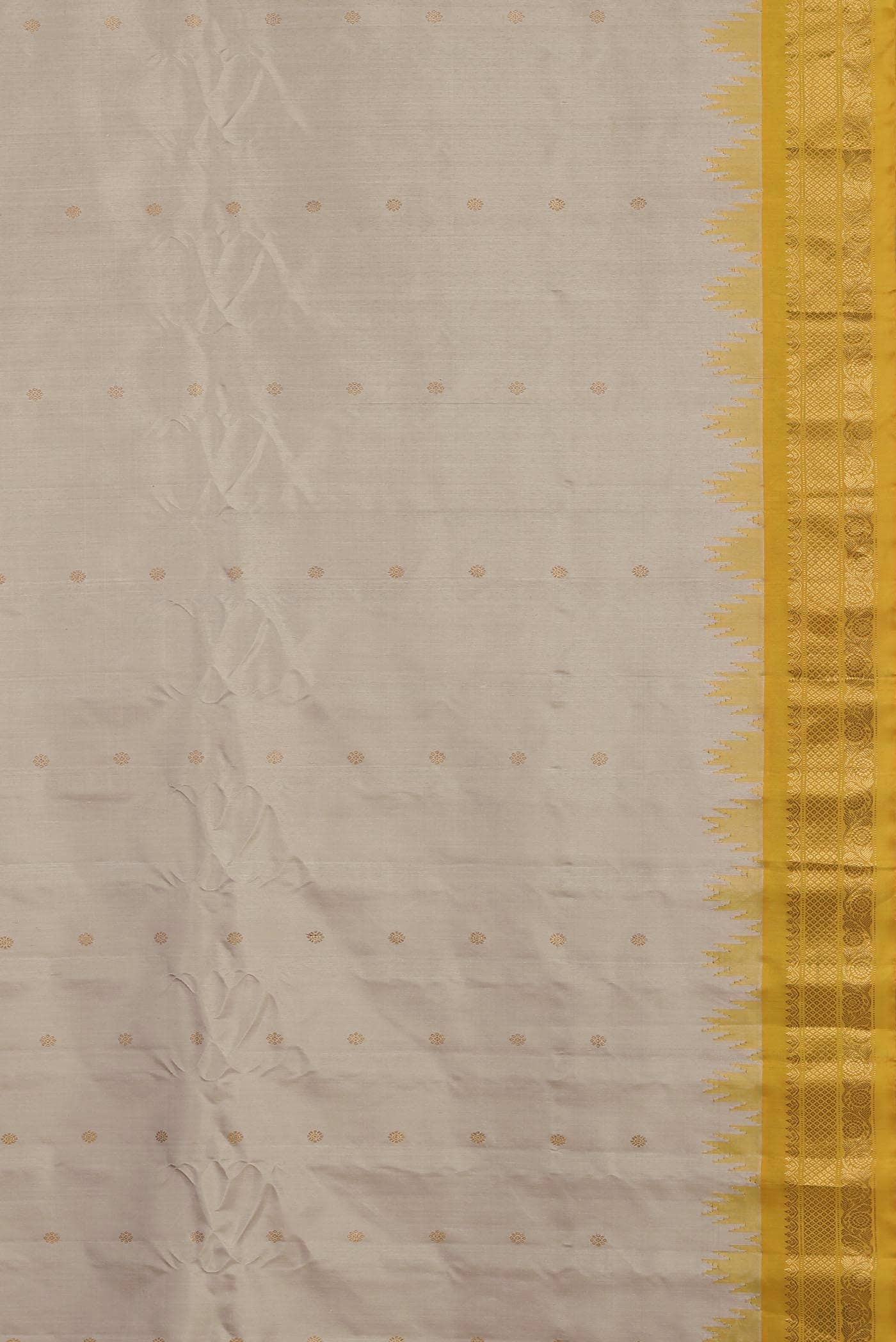 Beige Gadwal Silk Saree