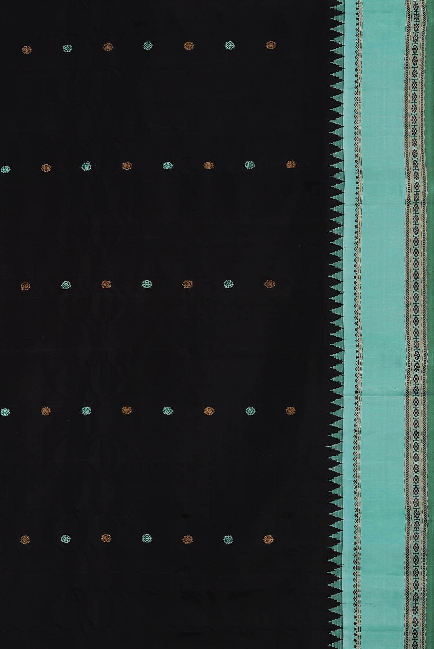 Black Gadwal Silk Saree
