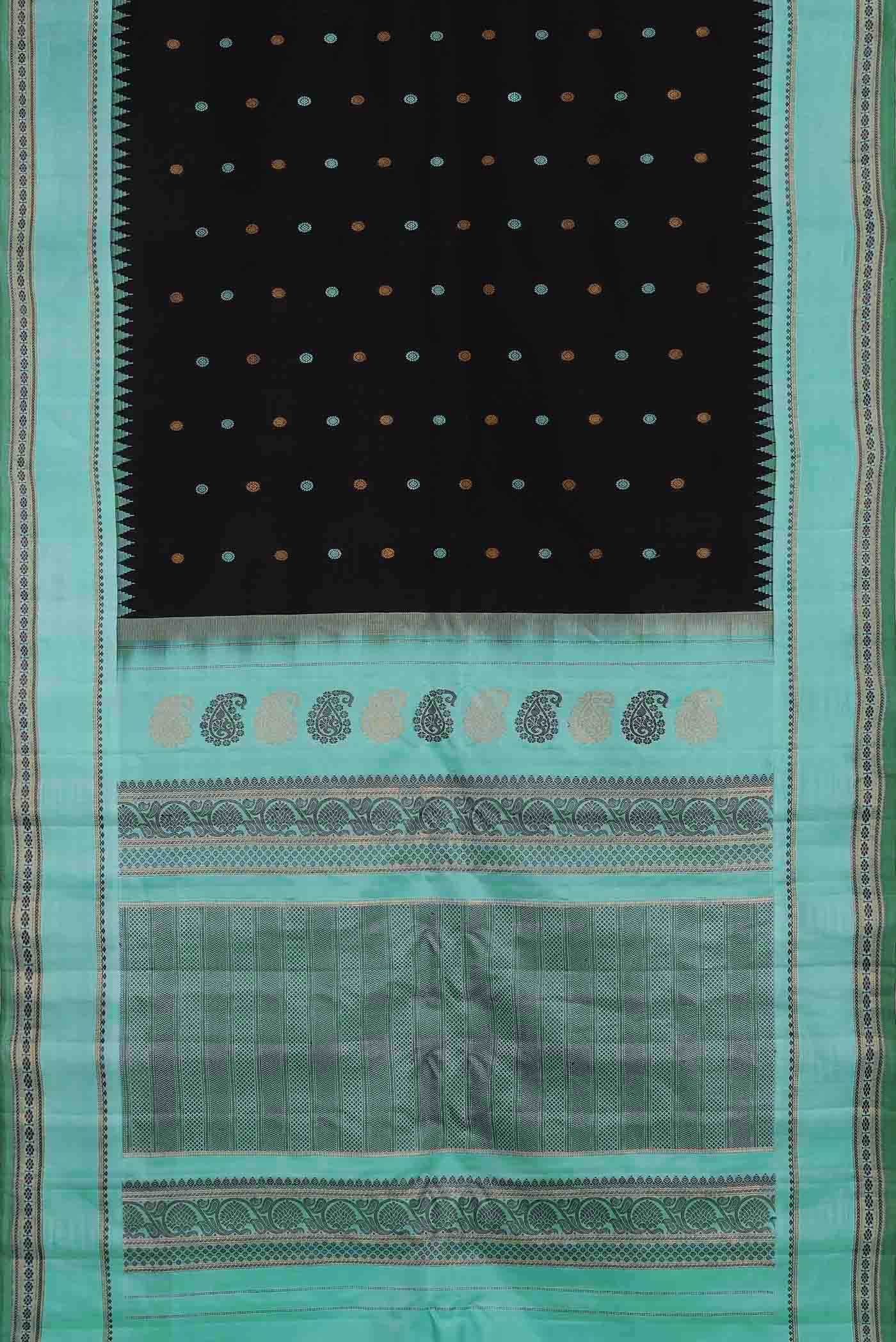 Black Gadwal Silk Saree