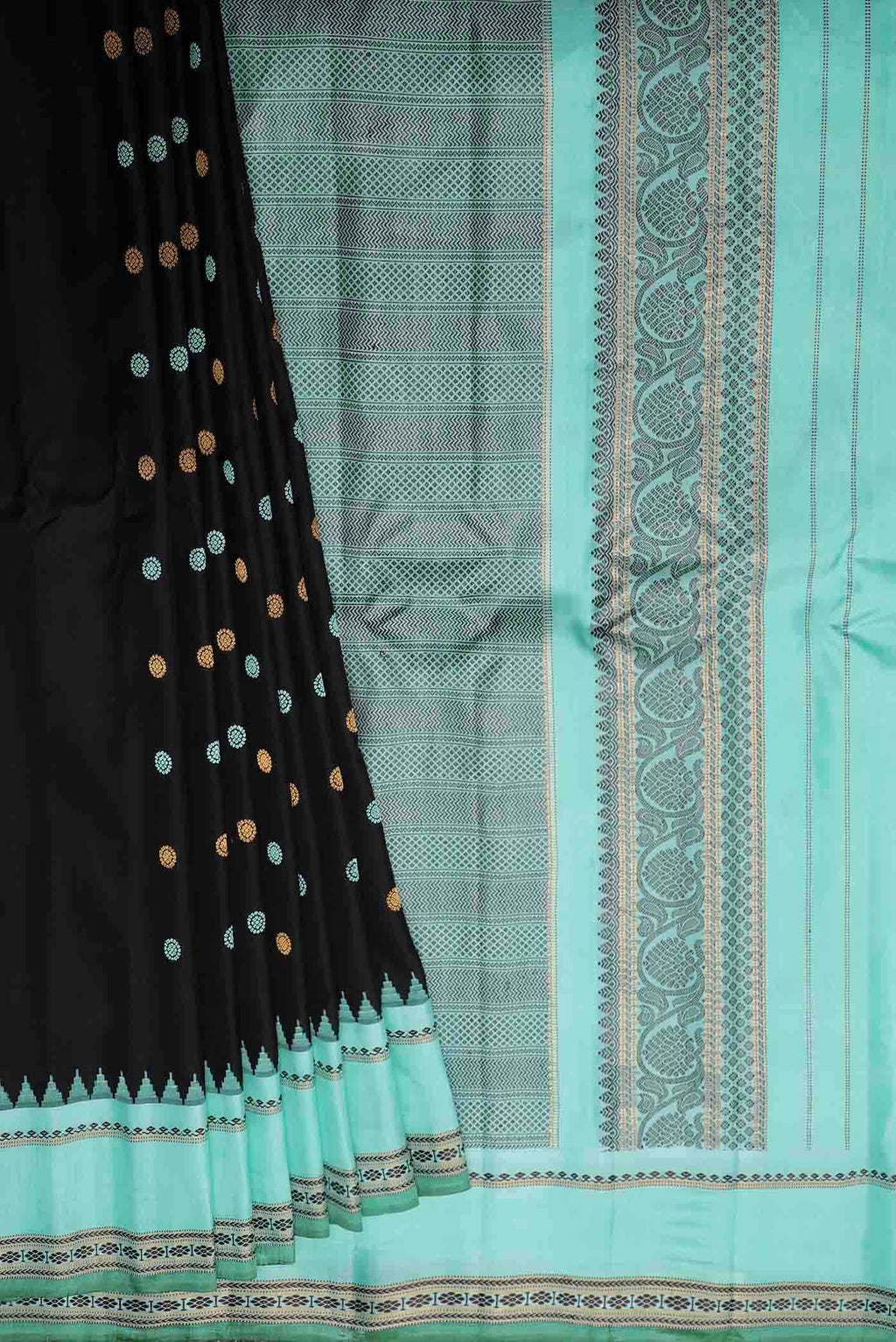 Black Gadwal Silk Saree
