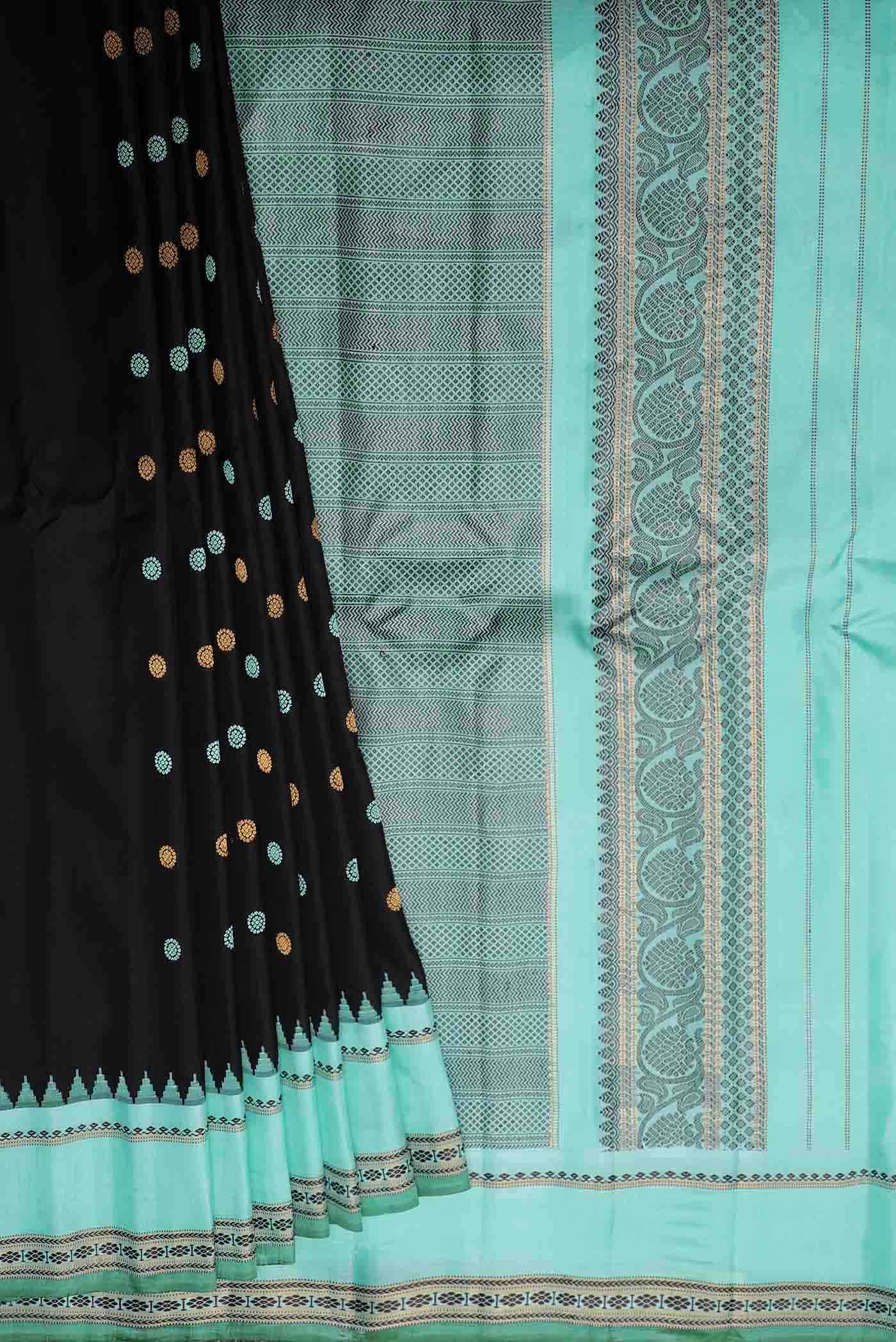 Black Gadwal Silk Saree