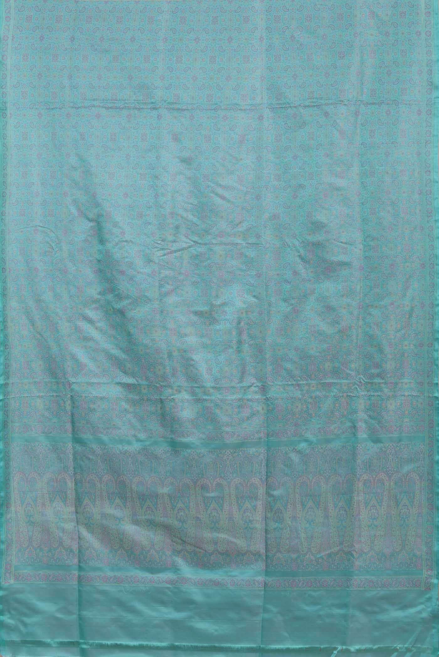 Blue Banarasi Tanchoi Silk Saree