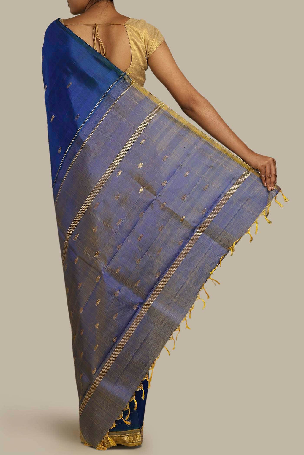 Blue Kanchipuram Silk Saree