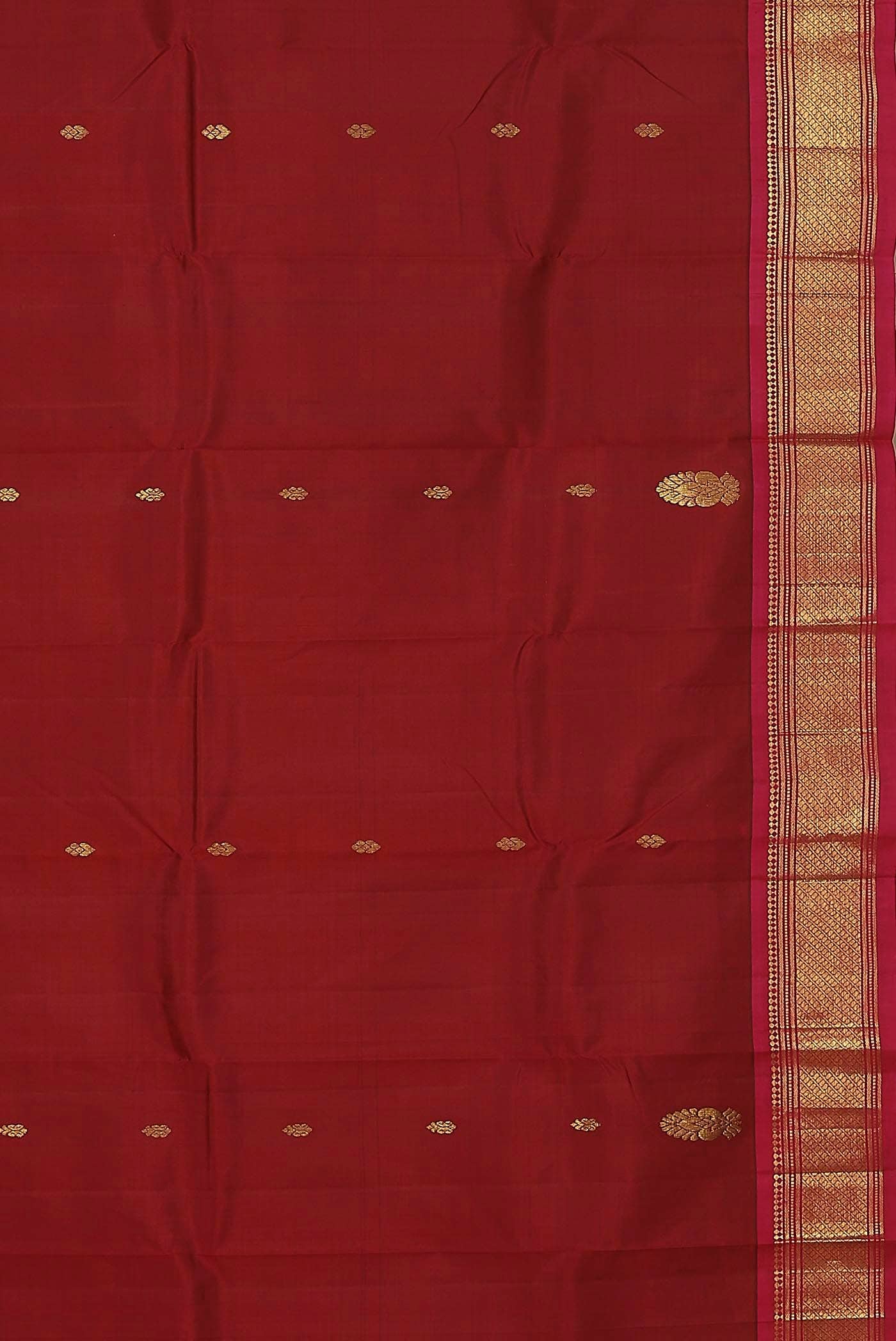 Maroon Kanchipuram Silk Saree