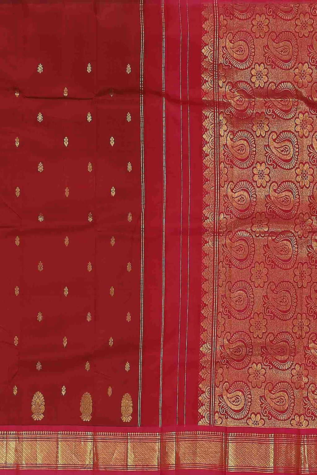 Maroon Kanchipuram Silk Saree