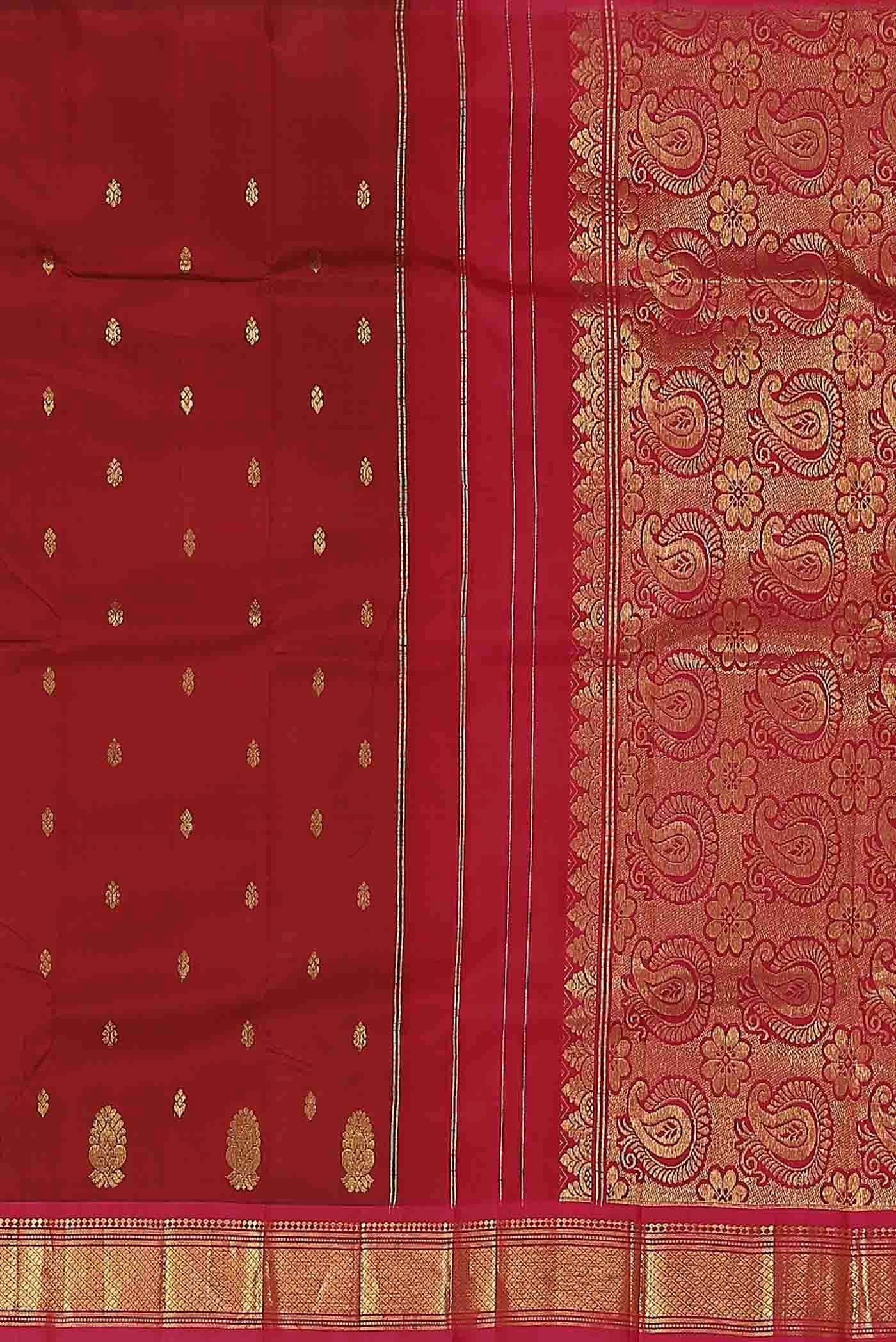 Maroon Kanchipuram Silk Saree