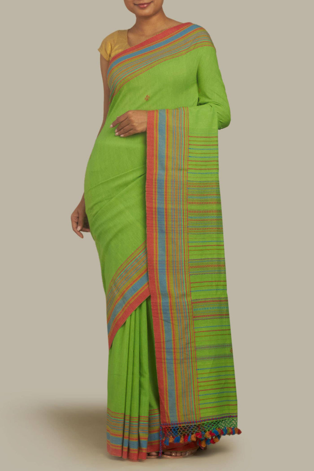 Green Bengal Cotton Saree