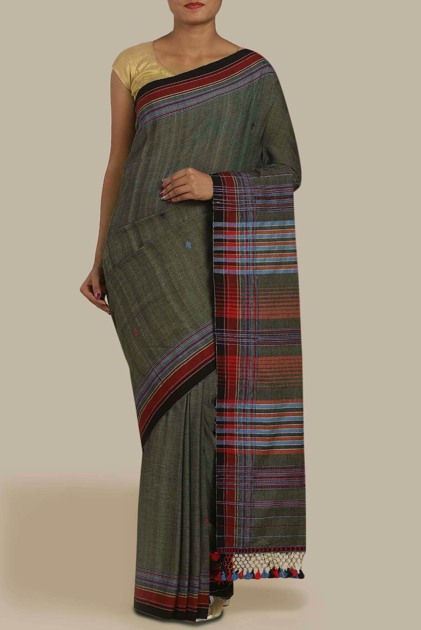 Green Handloom Cotton Saree