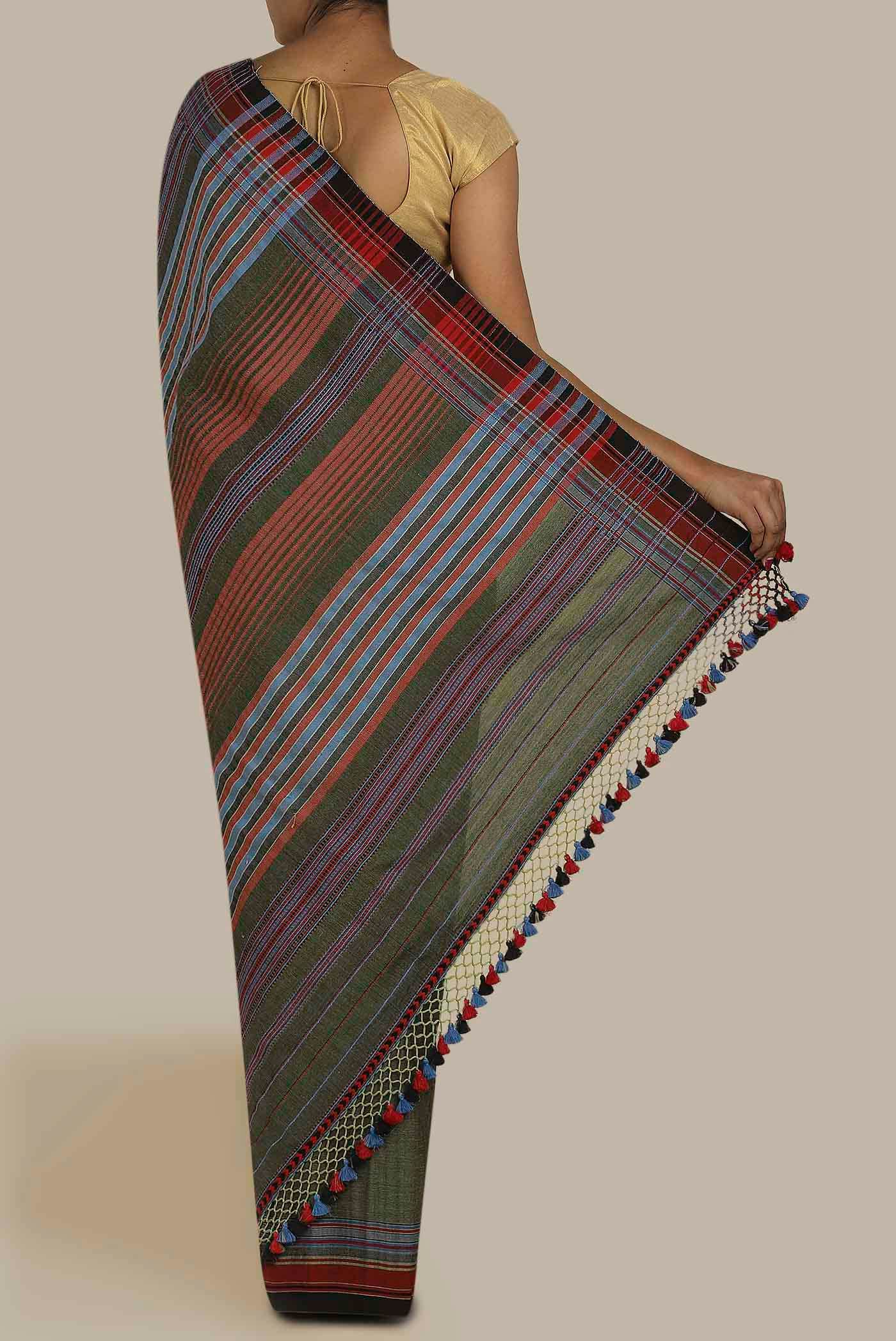 Green Handloom Cotton Saree