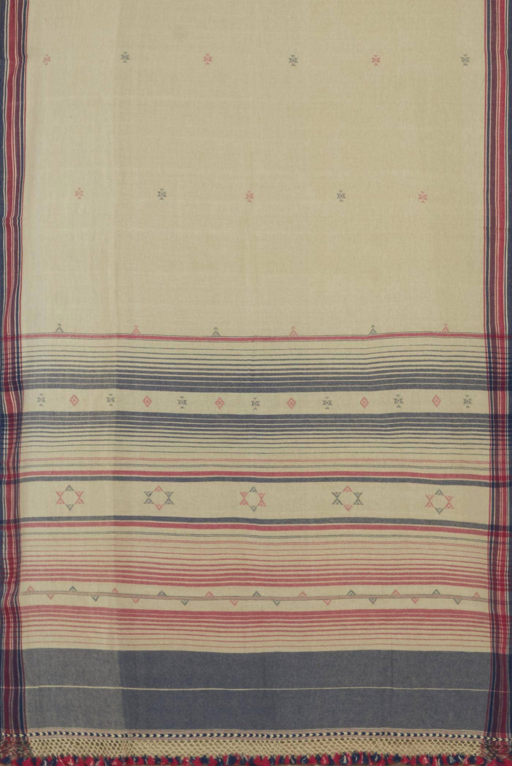 Cream Bengal Cotton Saree