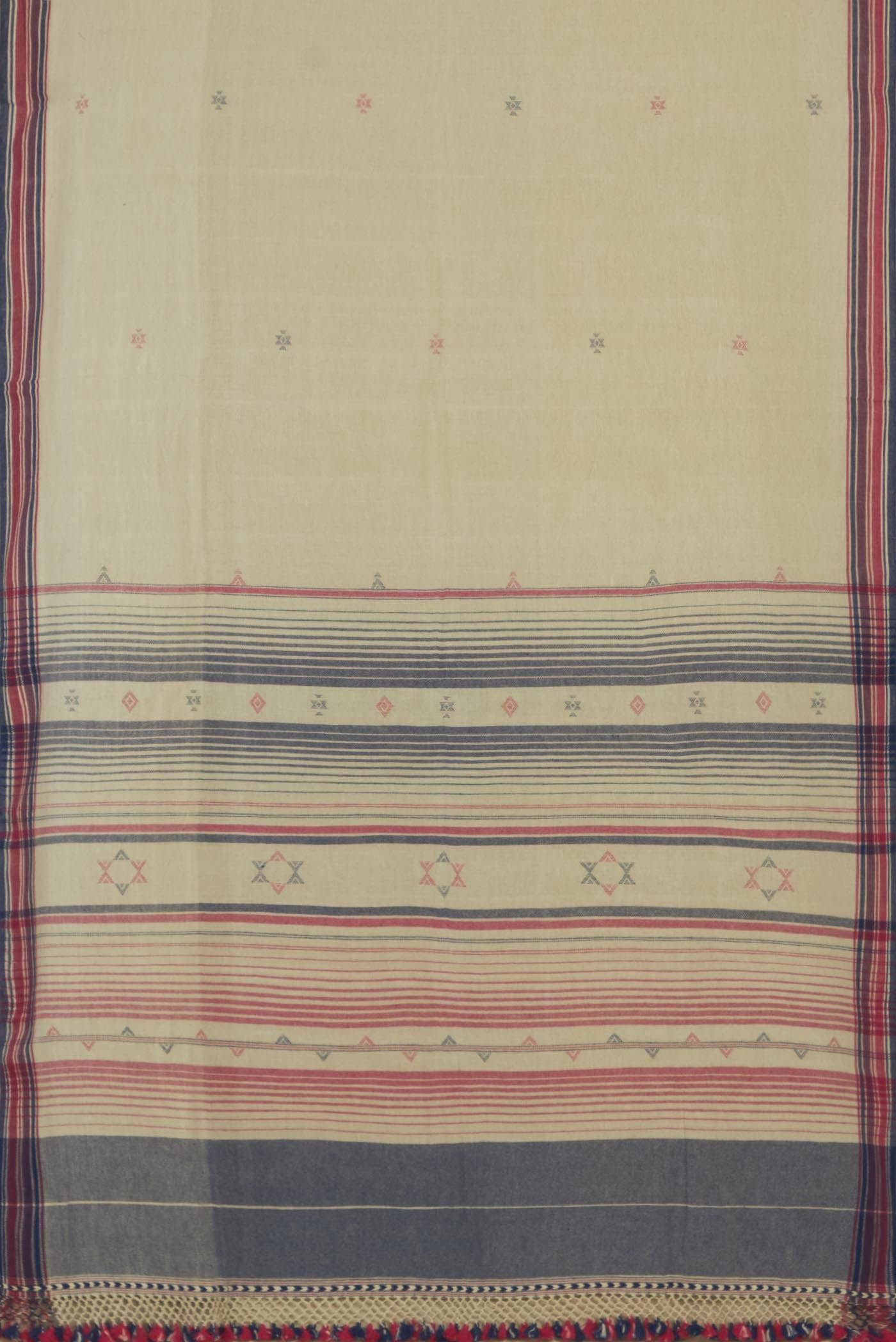 Cream Bengal Cotton Saree