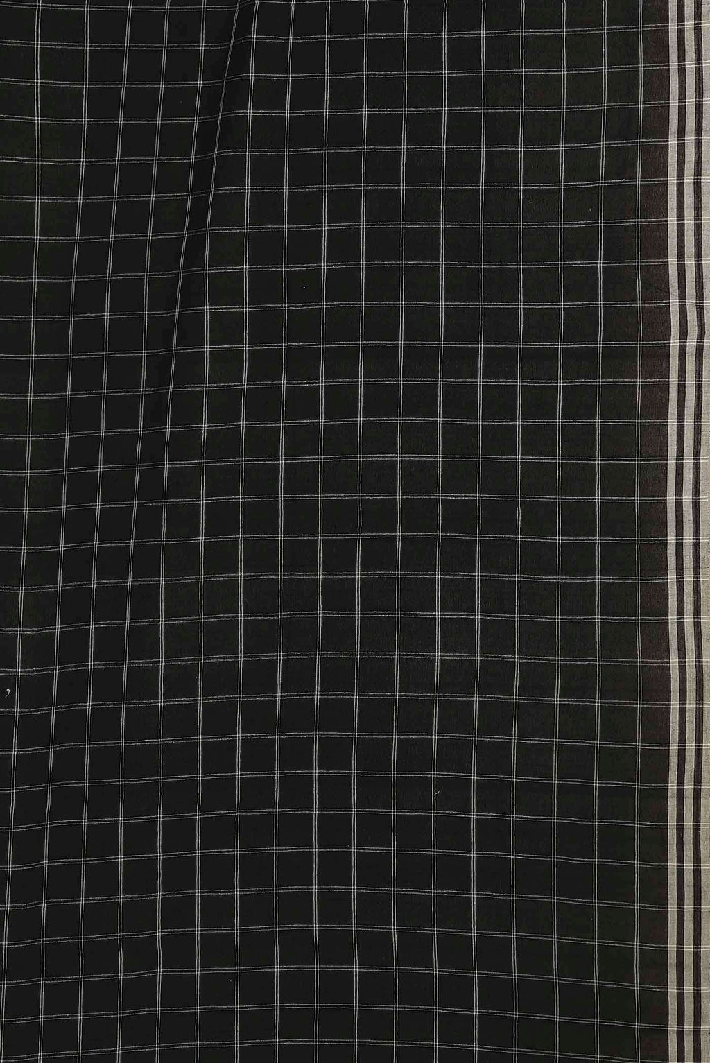 Black Handloom Cotton Saree