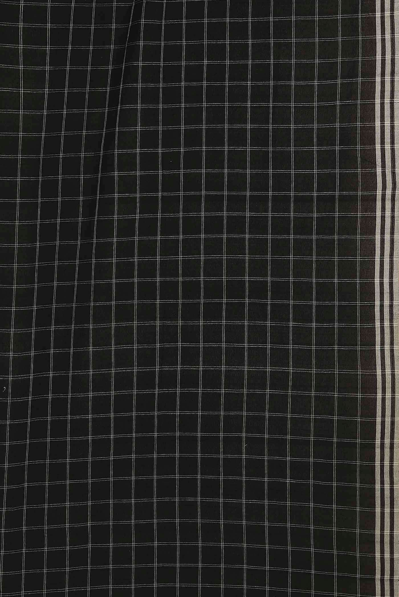 Black Handloom Cotton Saree