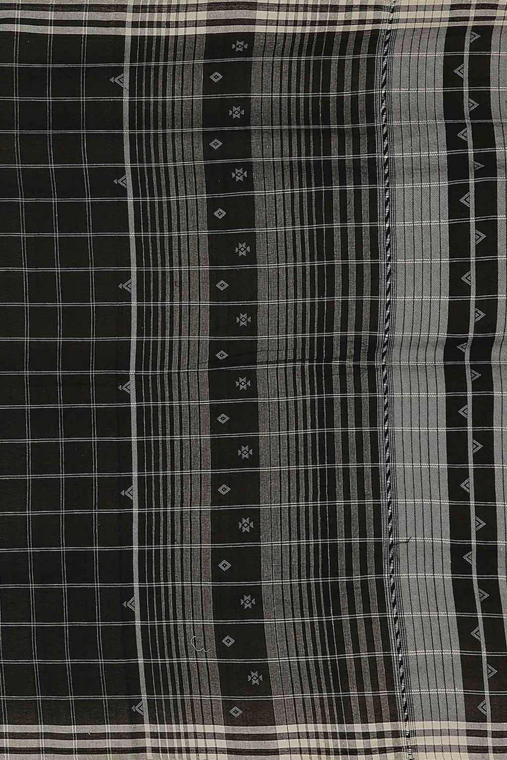 Black Handloom Cotton Saree