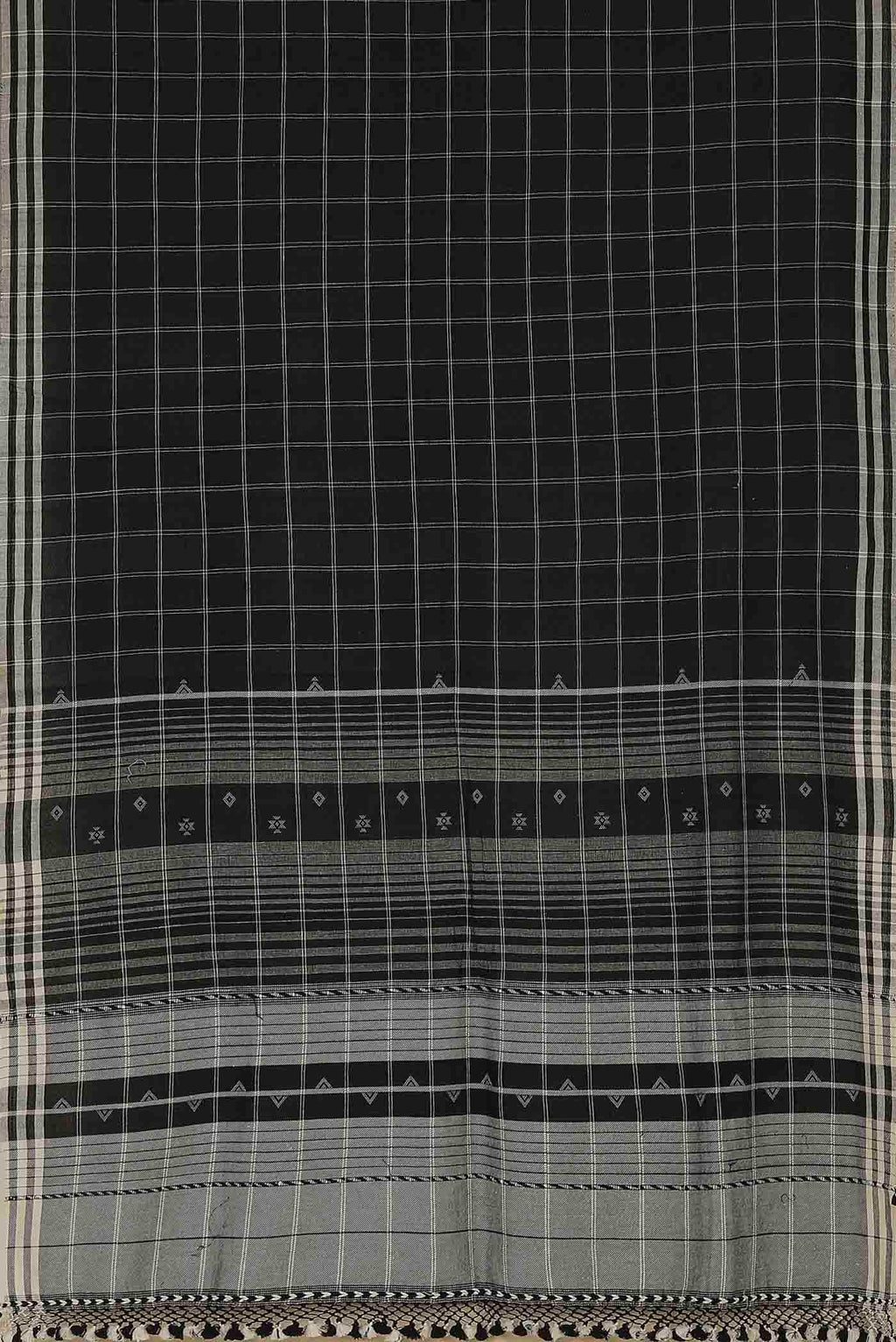 Black Handloom Cotton Saree