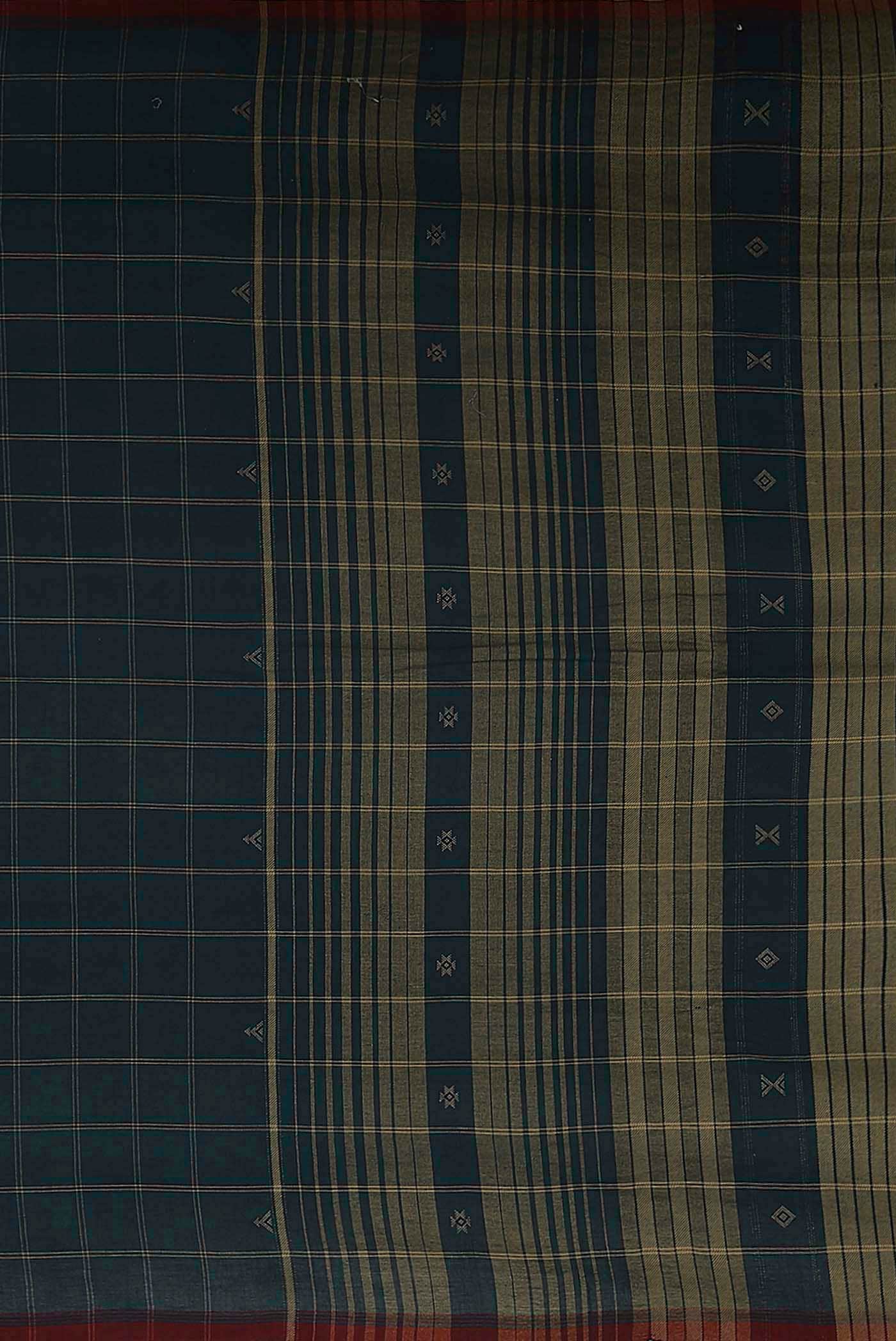 Blue Handloom Cotton Saree