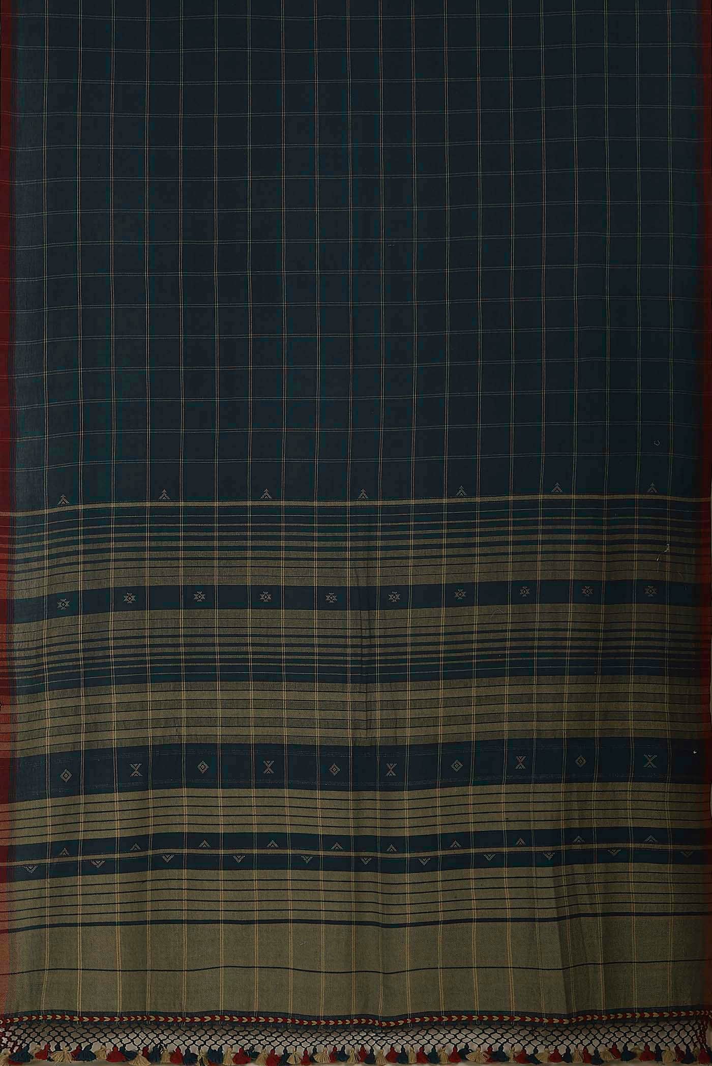 Blue Handloom Cotton Saree