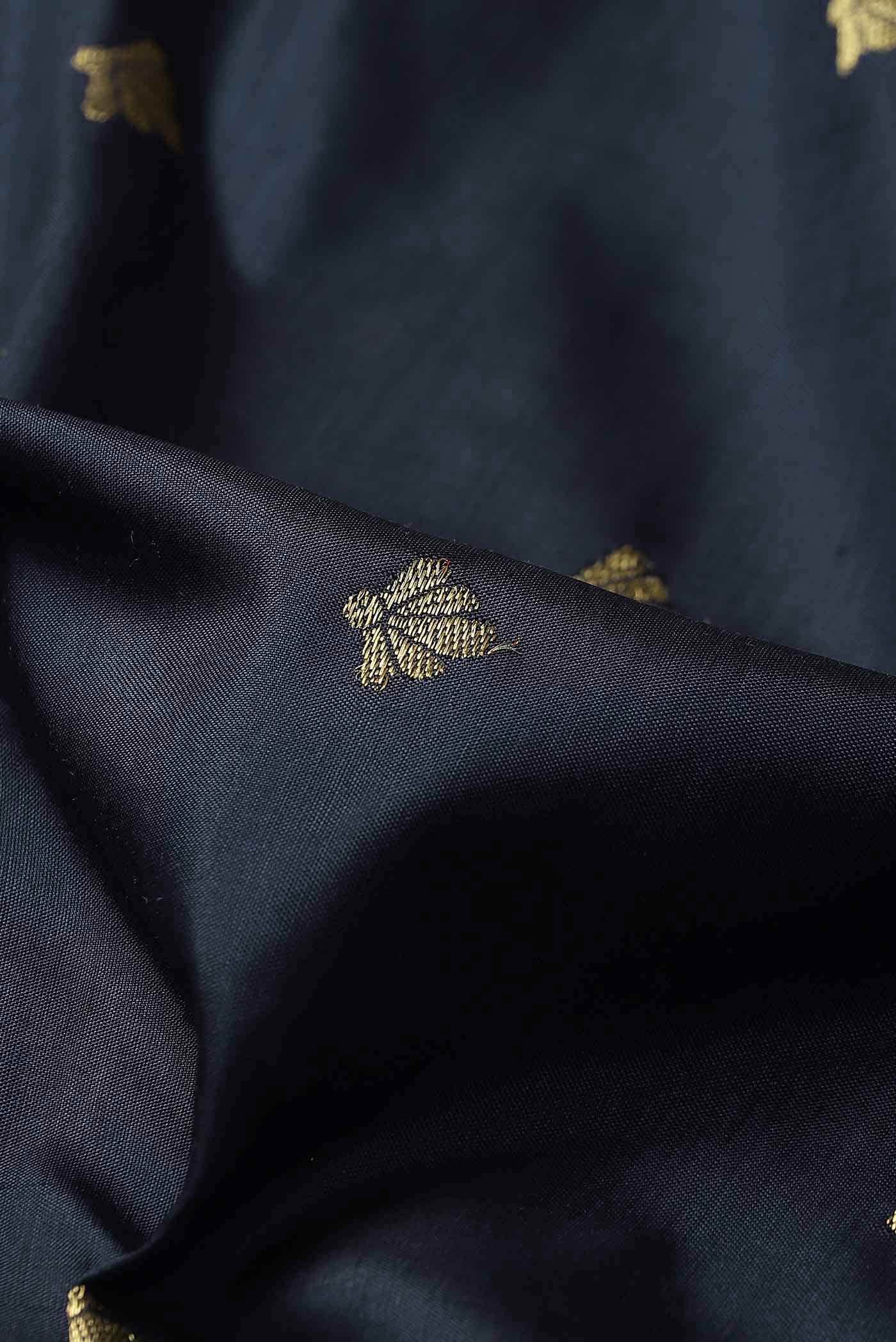 Pure Silk Pure Zari Navy Blue Paithani Saree