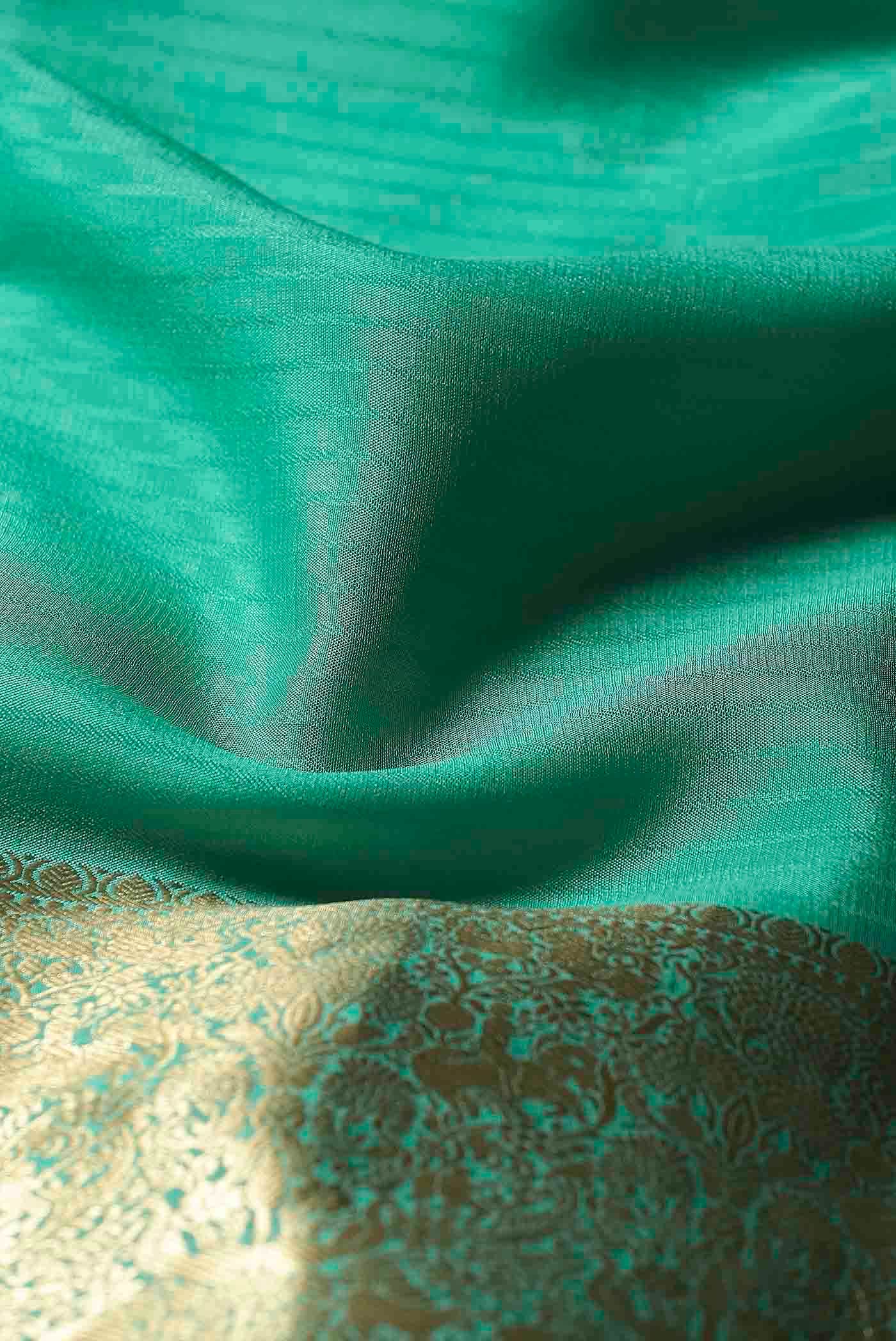Green Mysore Crepe Saree