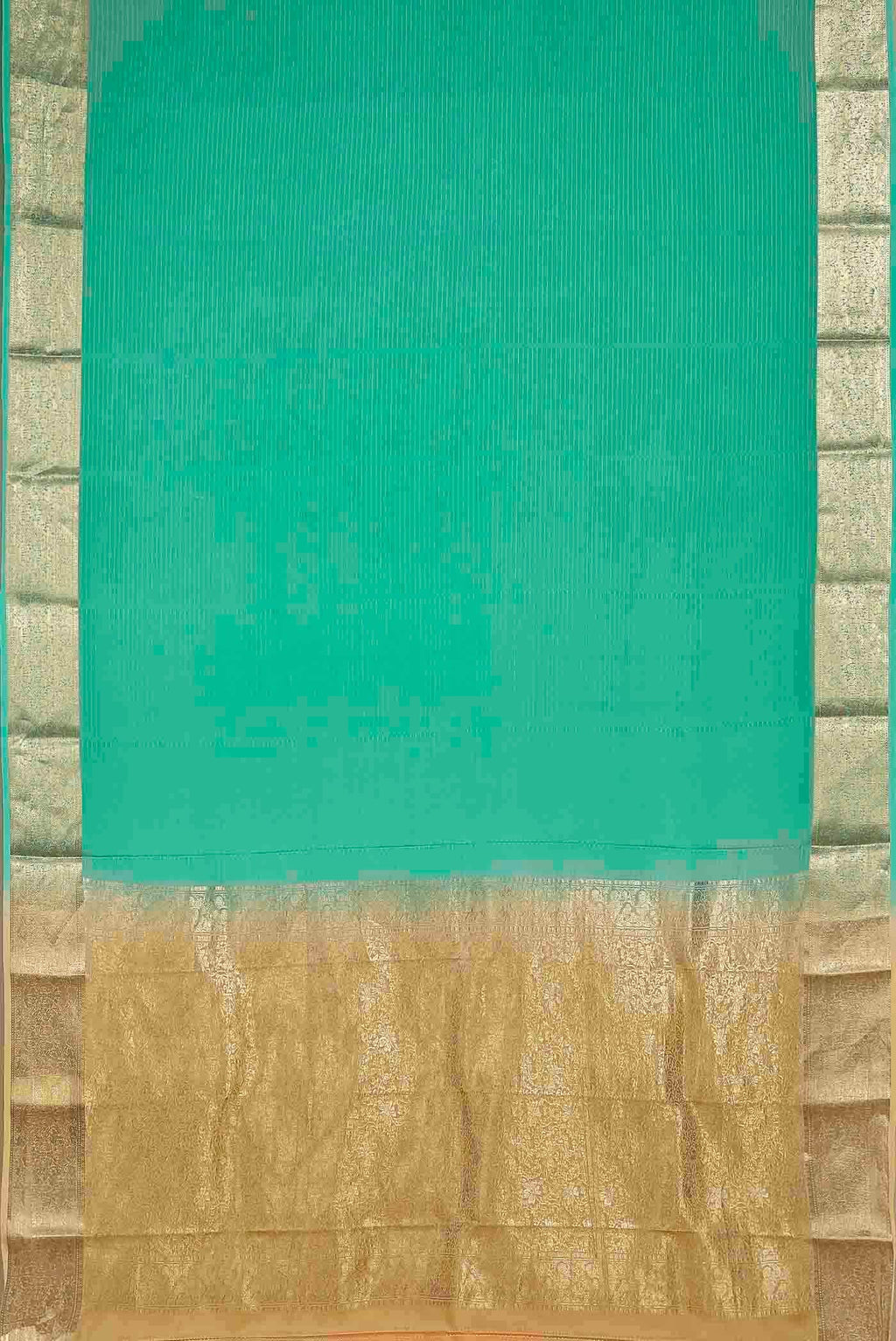 Green Mysore Crepe Saree