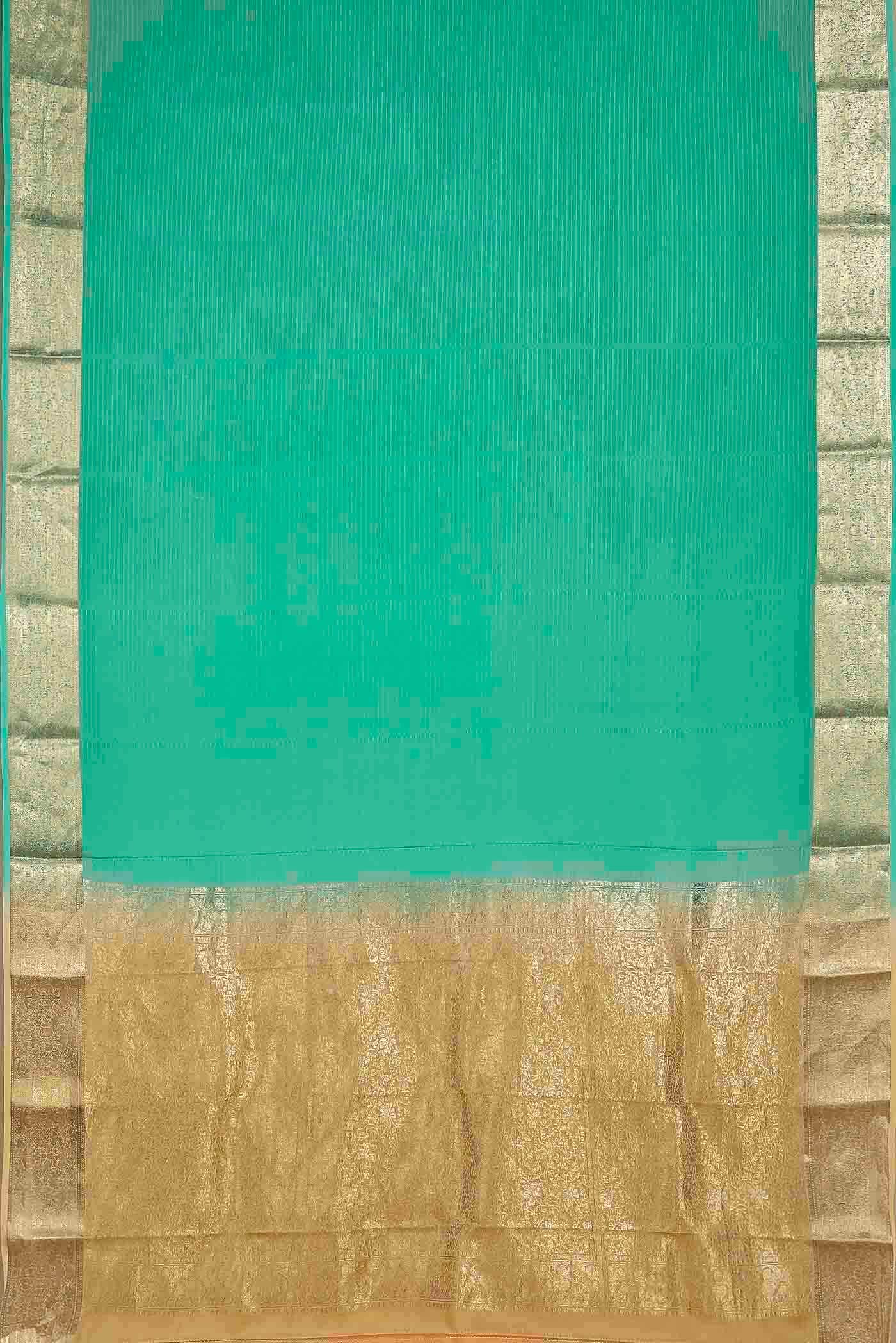 Green Mysore Crepe Saree