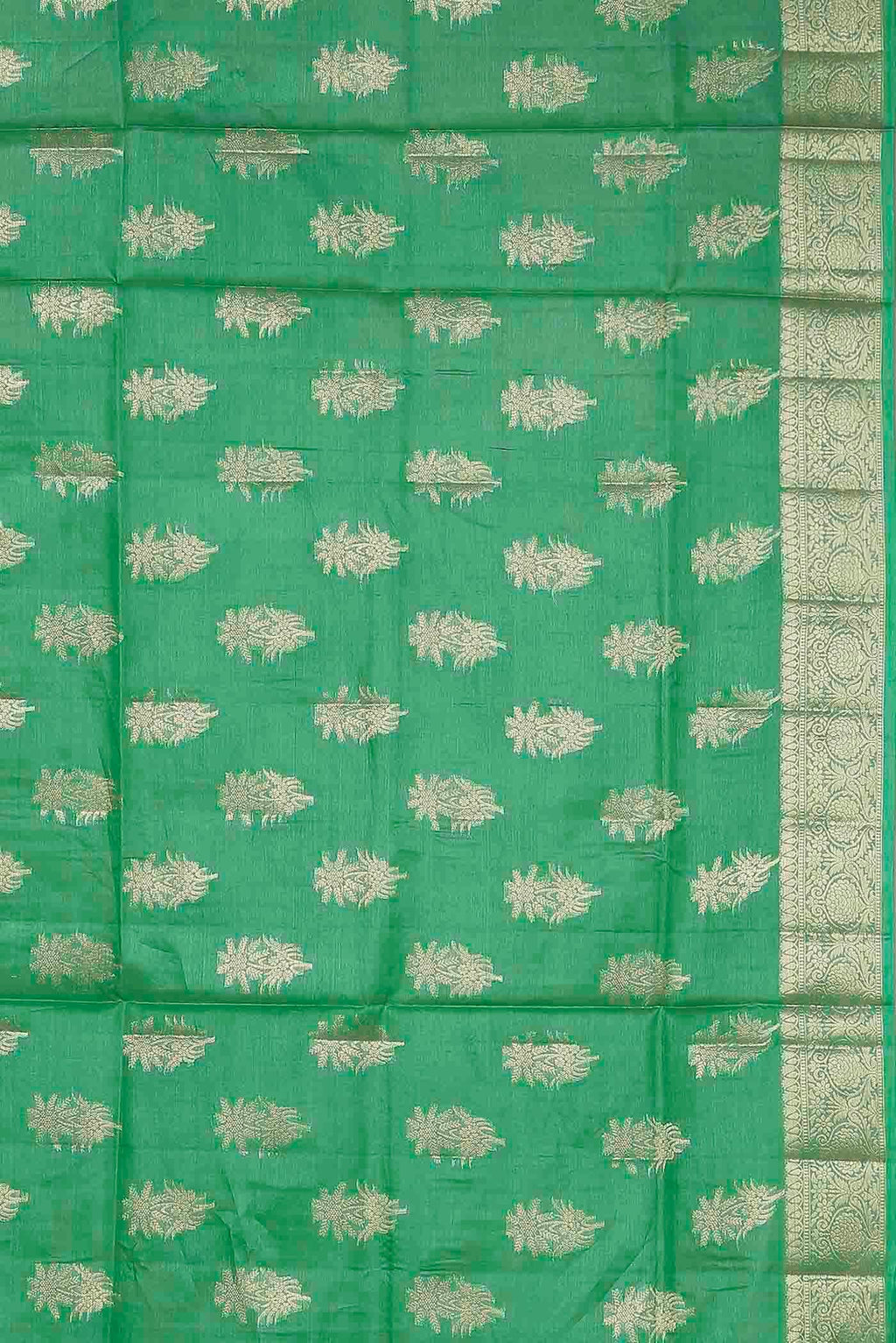 Green Banarasi Tussar Silk Saree