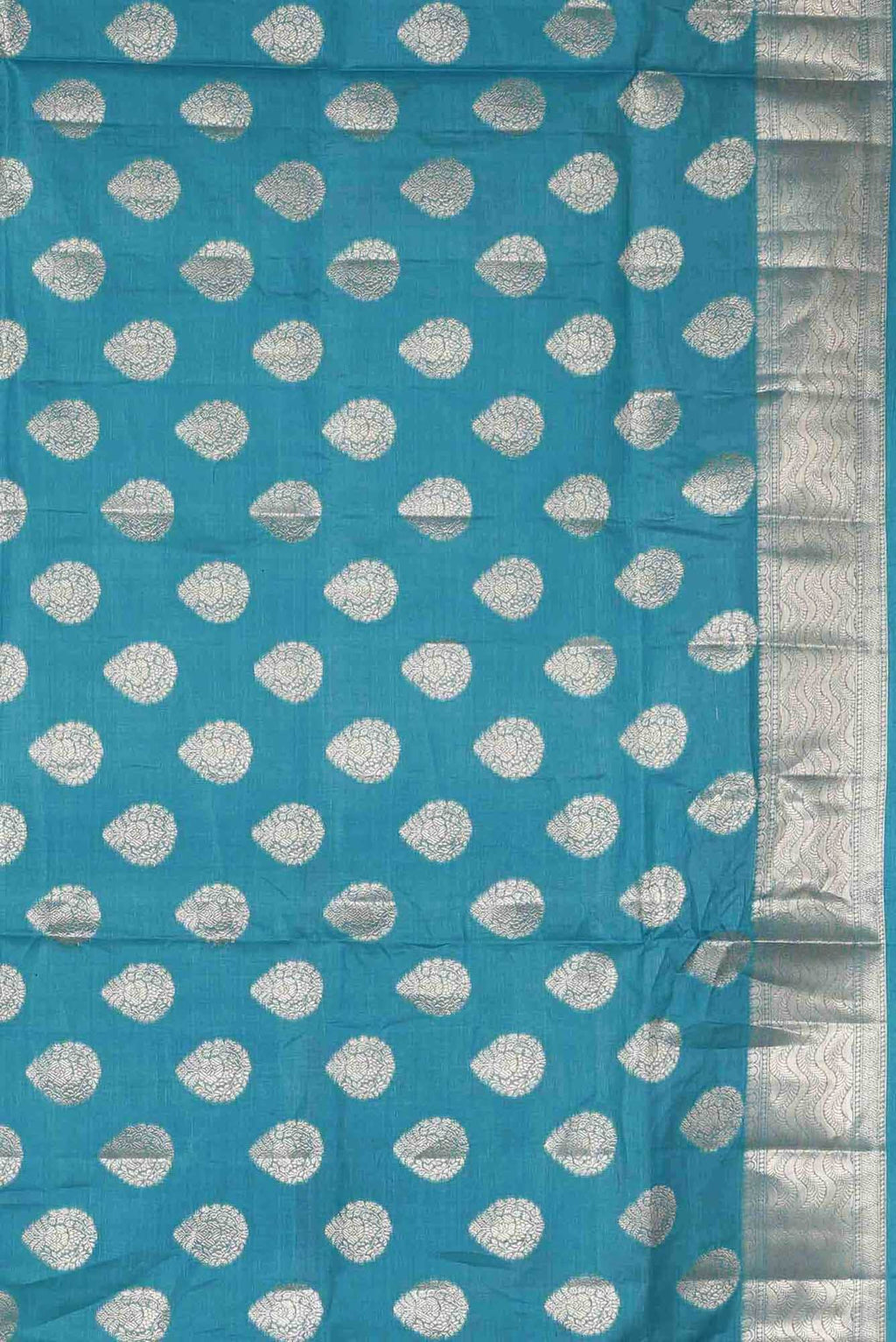 Blue Banarasi Tussar Silk Saree