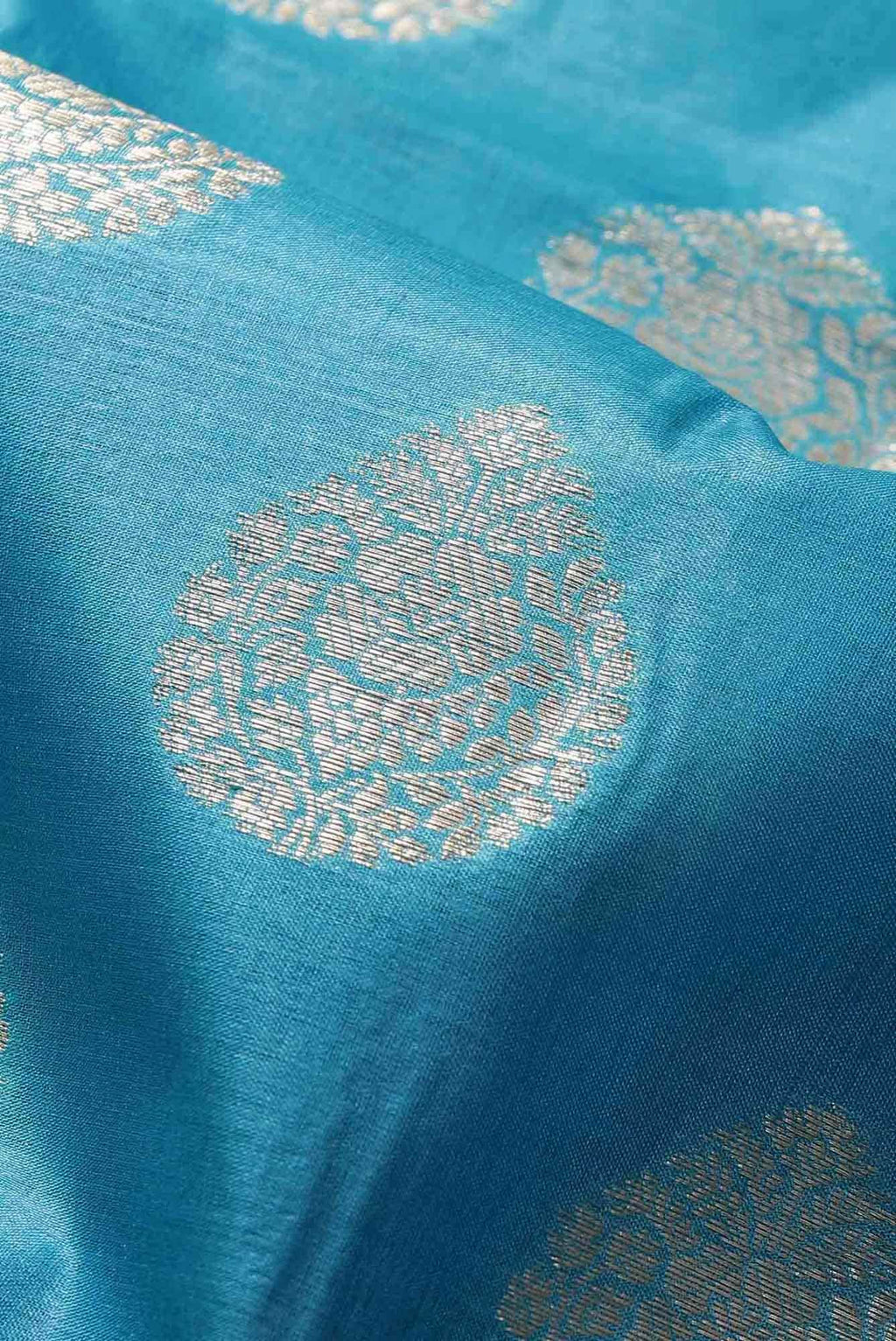 Blue Banarasi Tussar Silk Saree