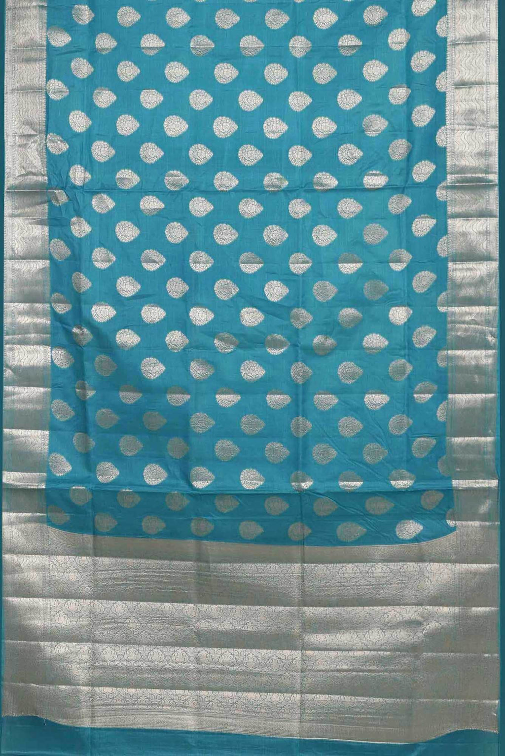 Blue Banarasi Tussar Silk Saree