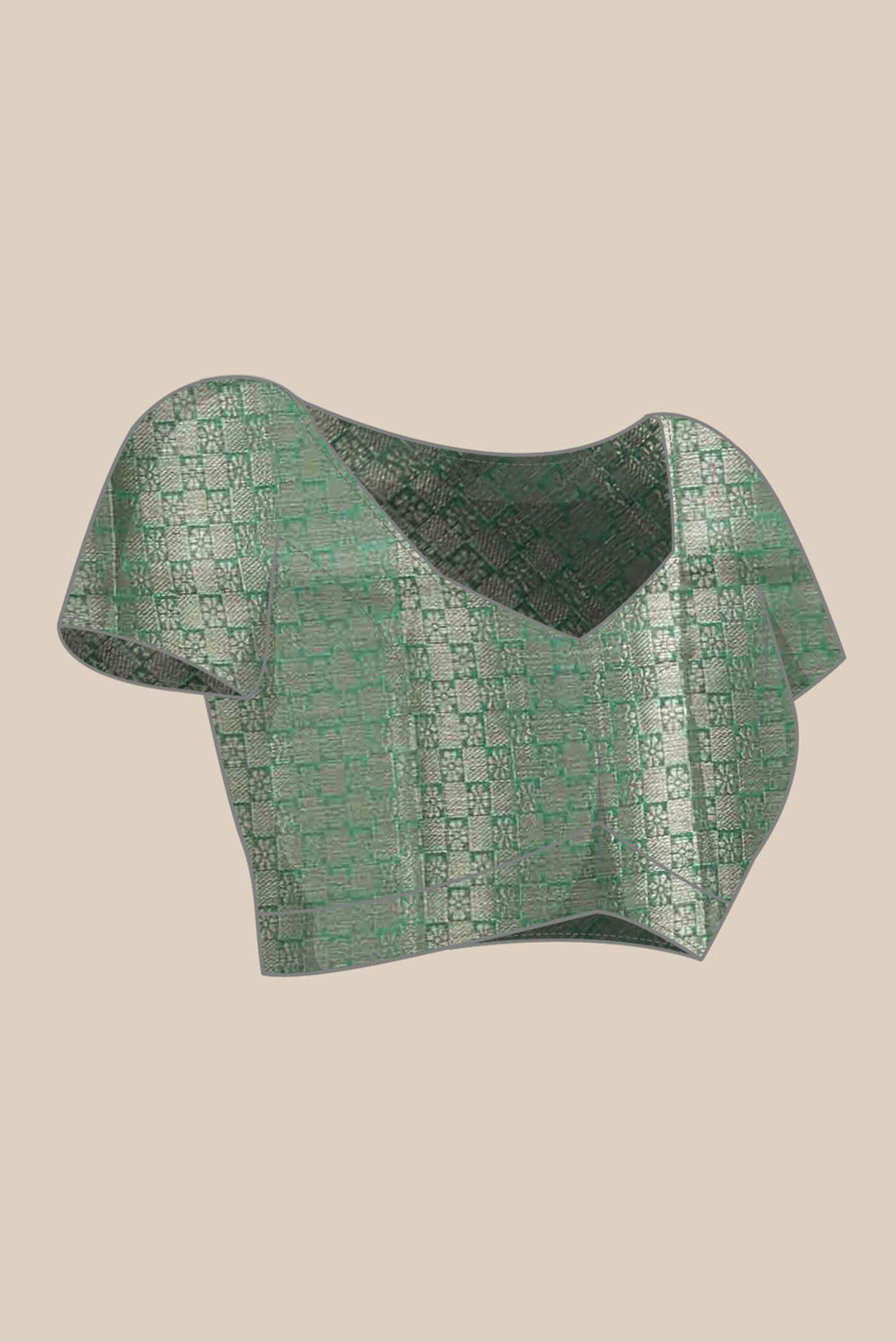Green Banarasi Raw Silk Saree