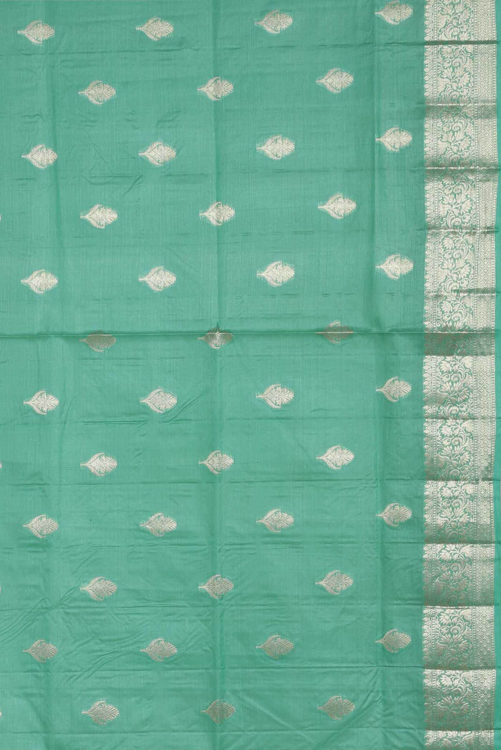 Green Banarasi Raw Silk Saree