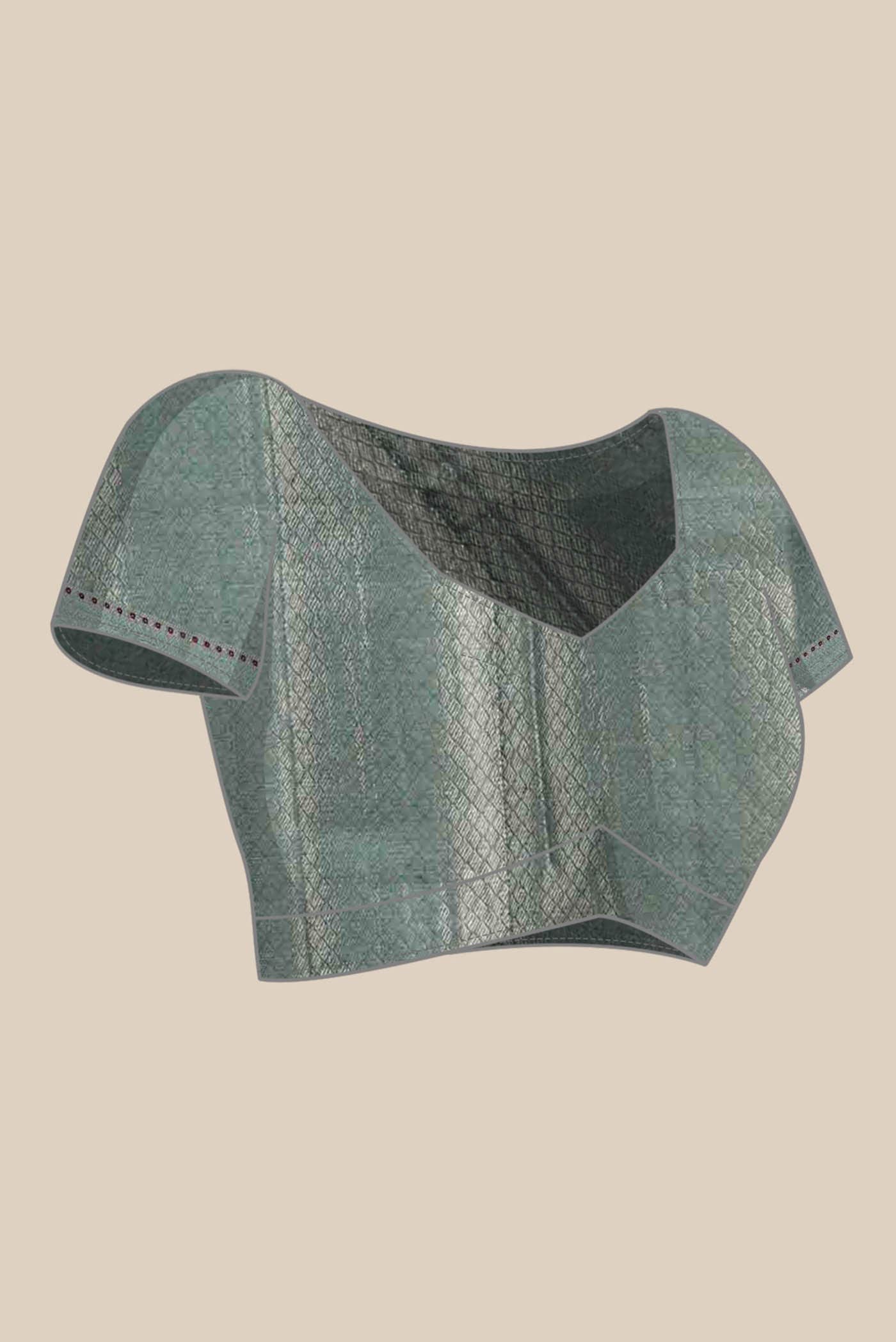 Blue Banarasi Raw Silk Saree