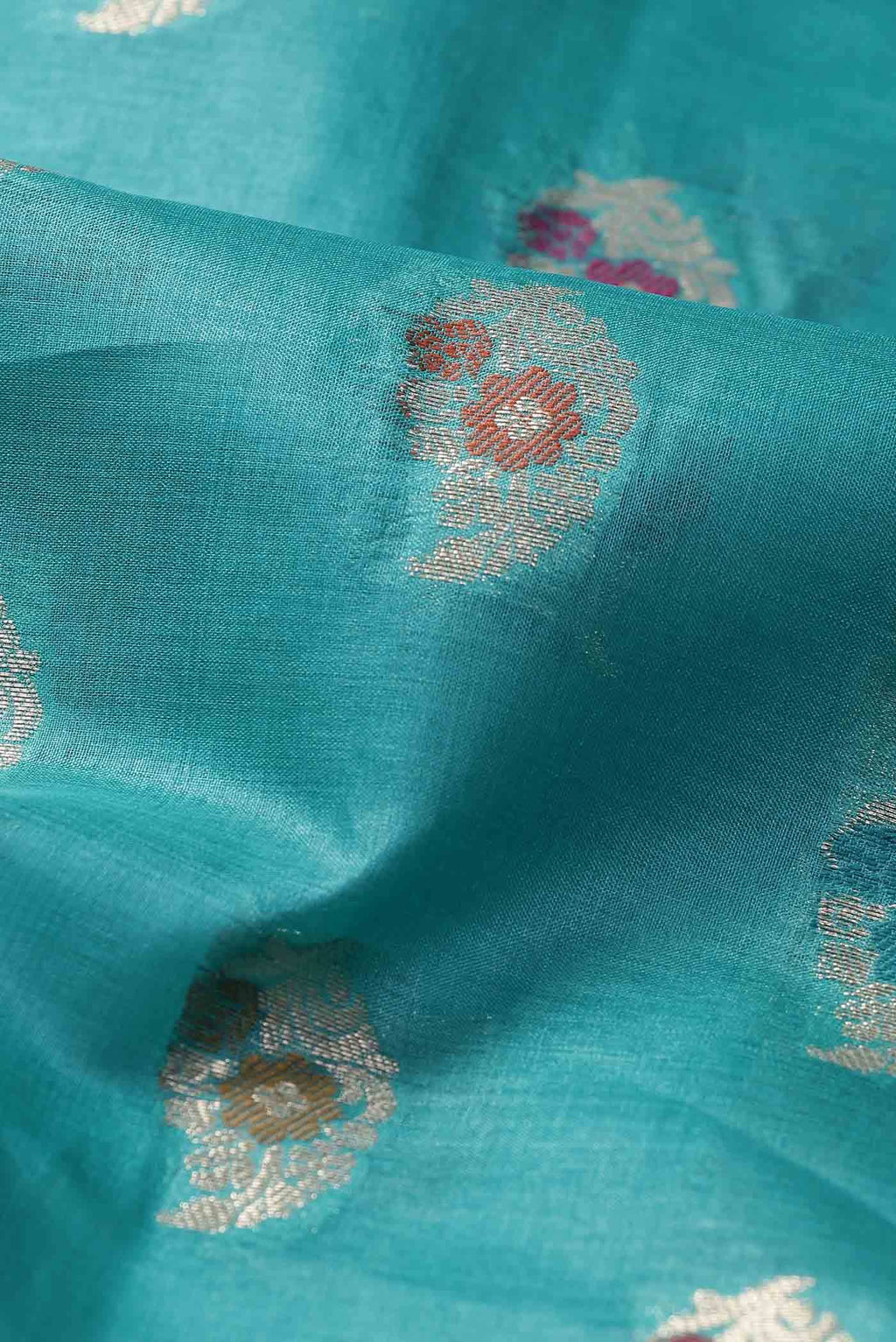 Blue Banarasi Raw Silk Saree