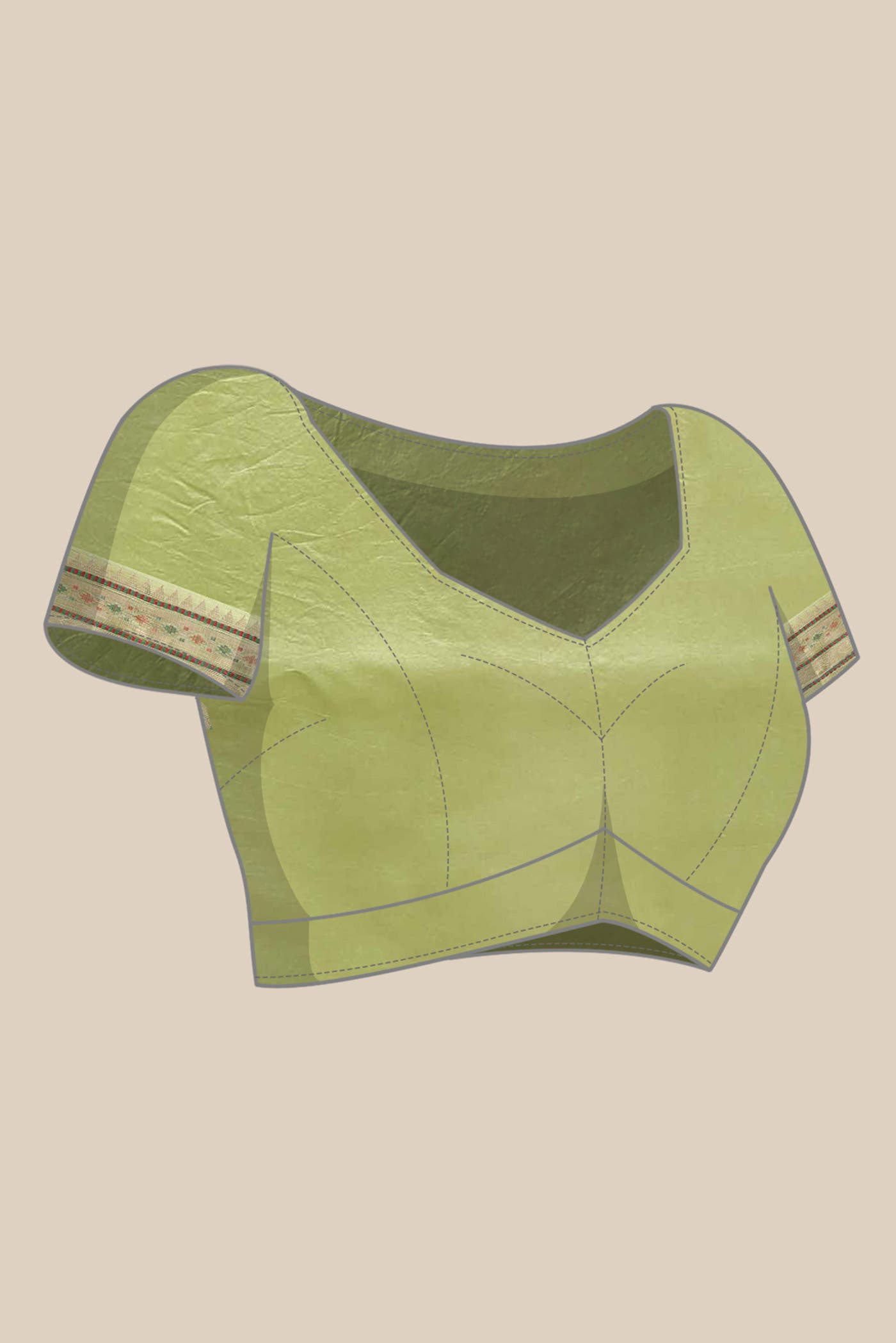 Green Banarasi Raw Silk Saree